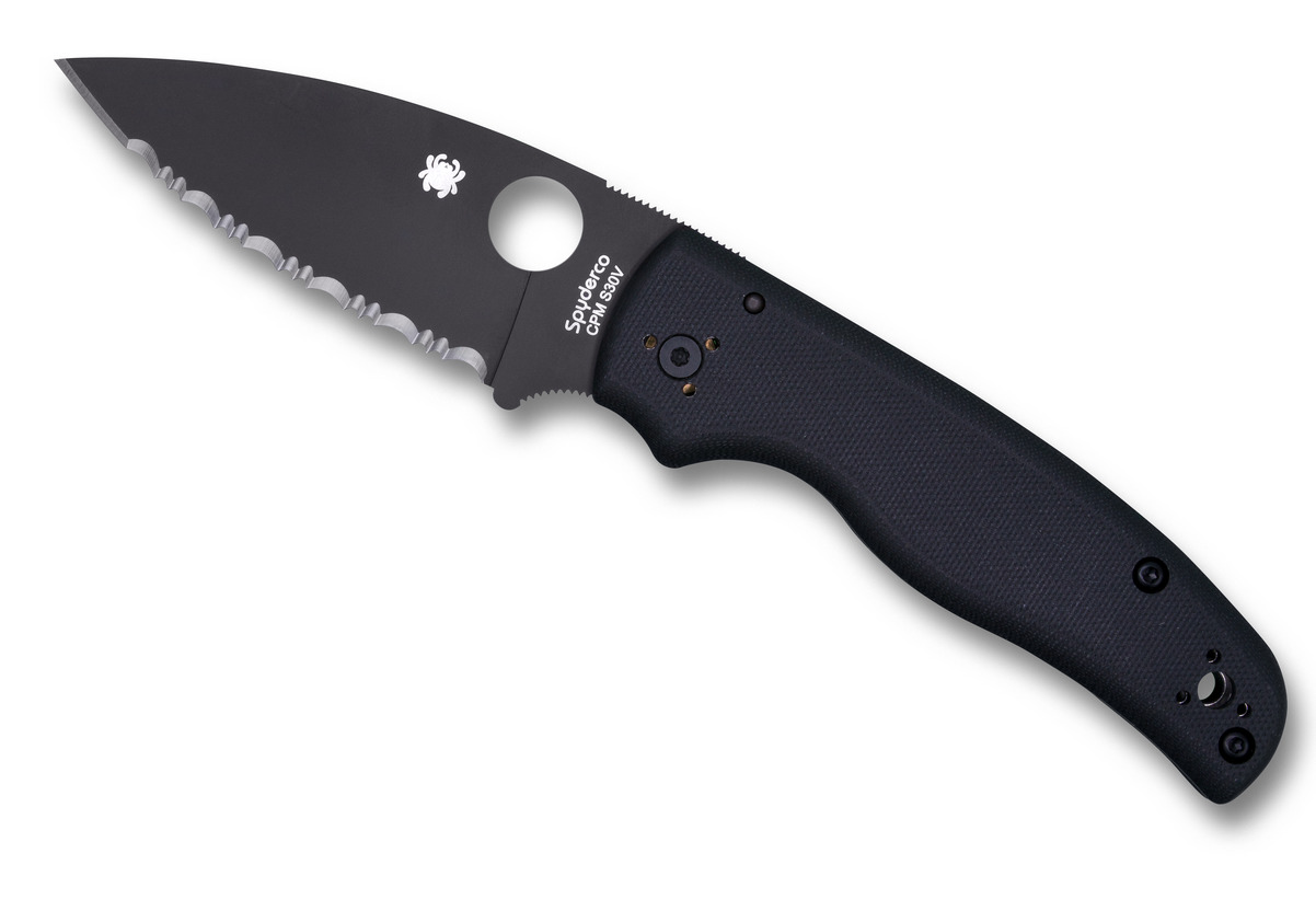 Spyderco - SC229GSBK - Shaman - Folding Knife - S30V Coated Drop Point - G10 - Black - Image 16