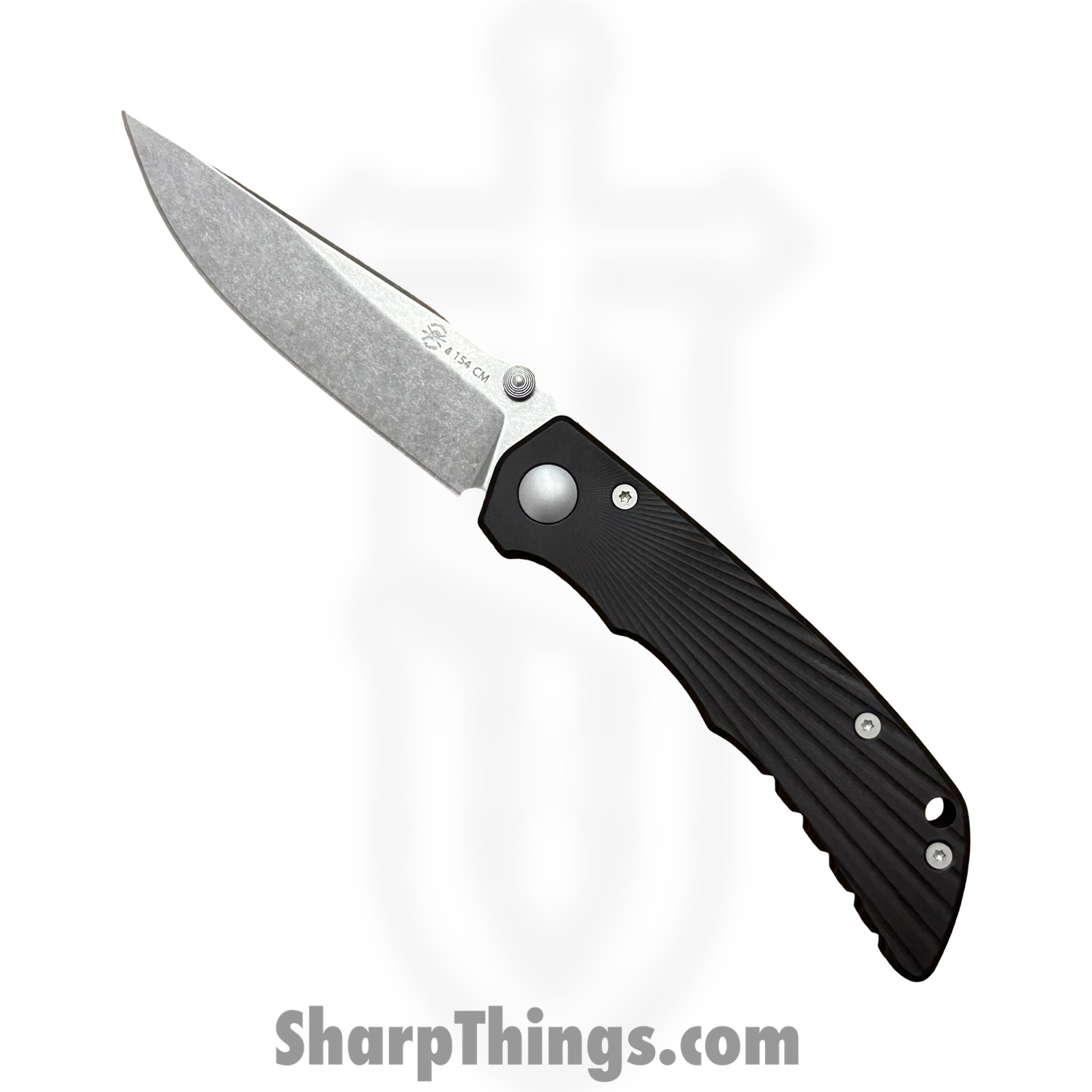 Spartan Blades - SFBL13BKSW - Spartan Talos II - Folding Knife - 154CM Stonewash Drop Point - Alu - Black