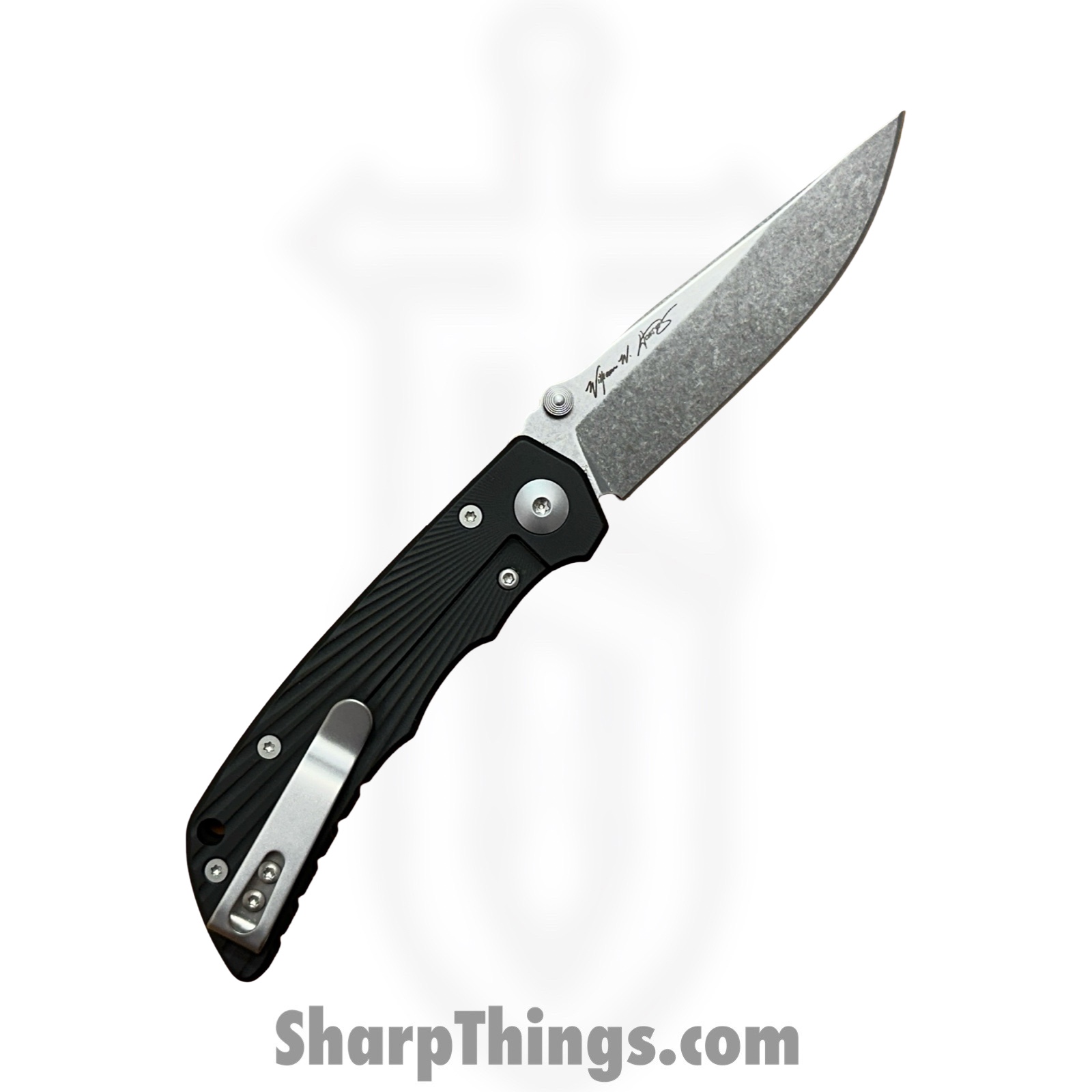 Spartan Blades - SFBL13BKSW - Spartan Talos II - Folding Knife - 154CM Stonewash Drop Point - Alu - Black - Image 2