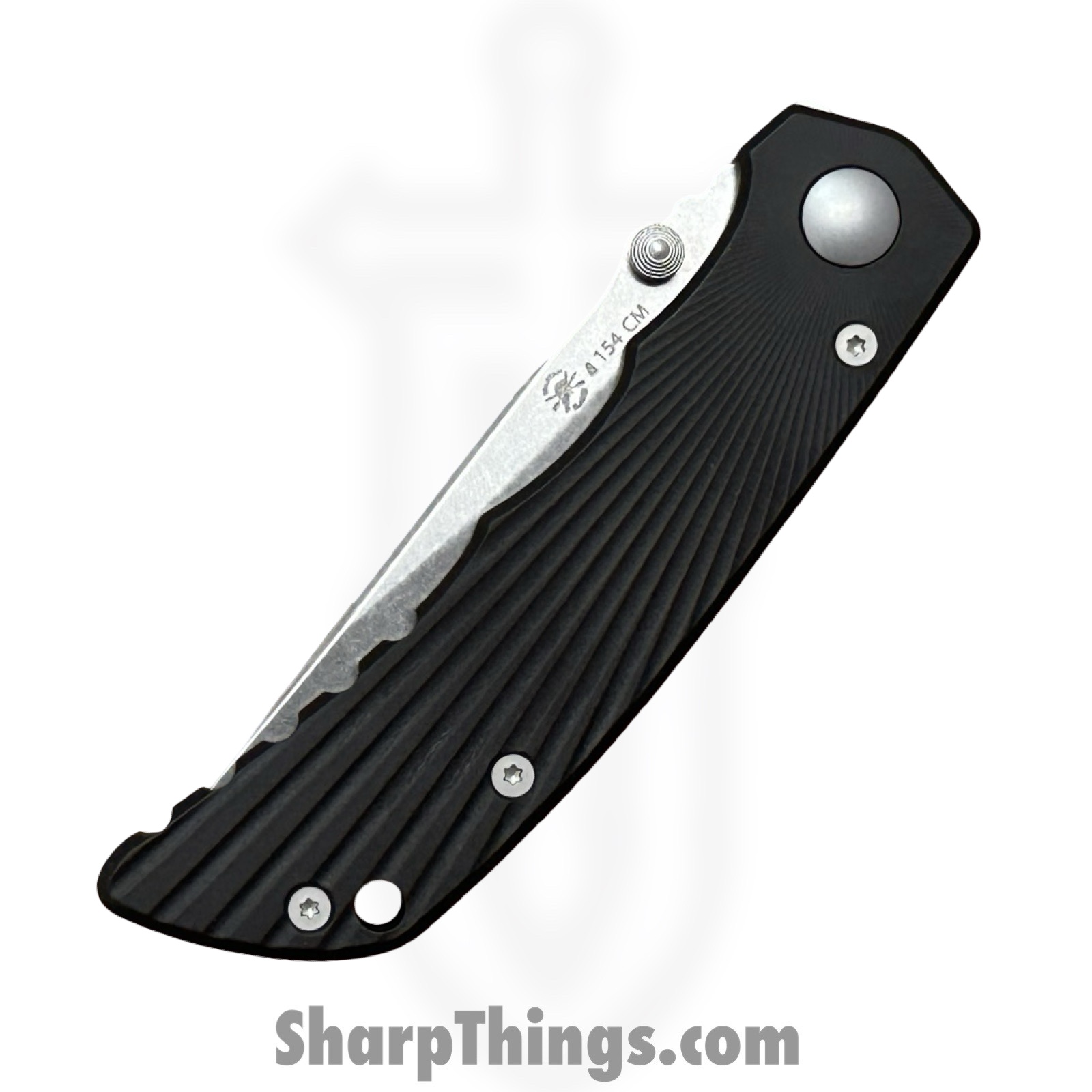 Spartan Blades - SFBL13BKSW - Spartan Talos II - Folding Knife - 154CM Stonewash Drop Point - Alu - Black - Image 3
