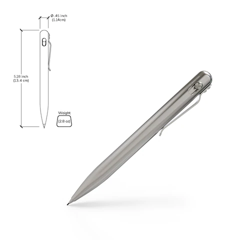 Bastion - BSTN253 - Bolt Action Pencil - Stainless - Silver - Image 7