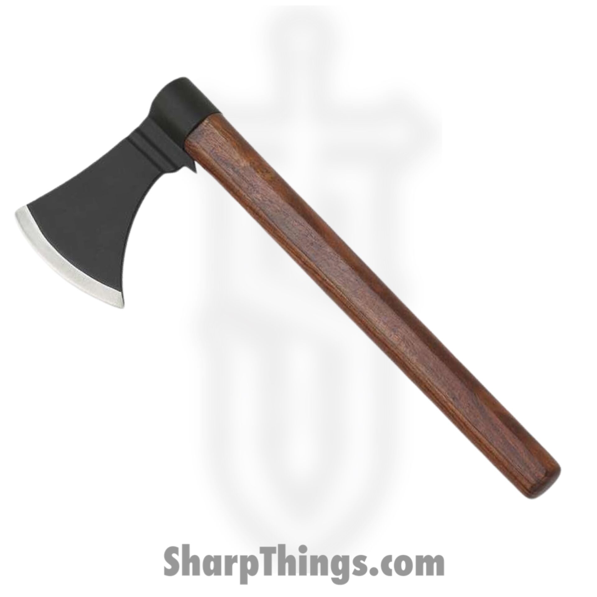 TA-11 - Hatchet Axe - Fixed Blade Knife - Stainless Steel Black - Hardwood - Brown - Image 8