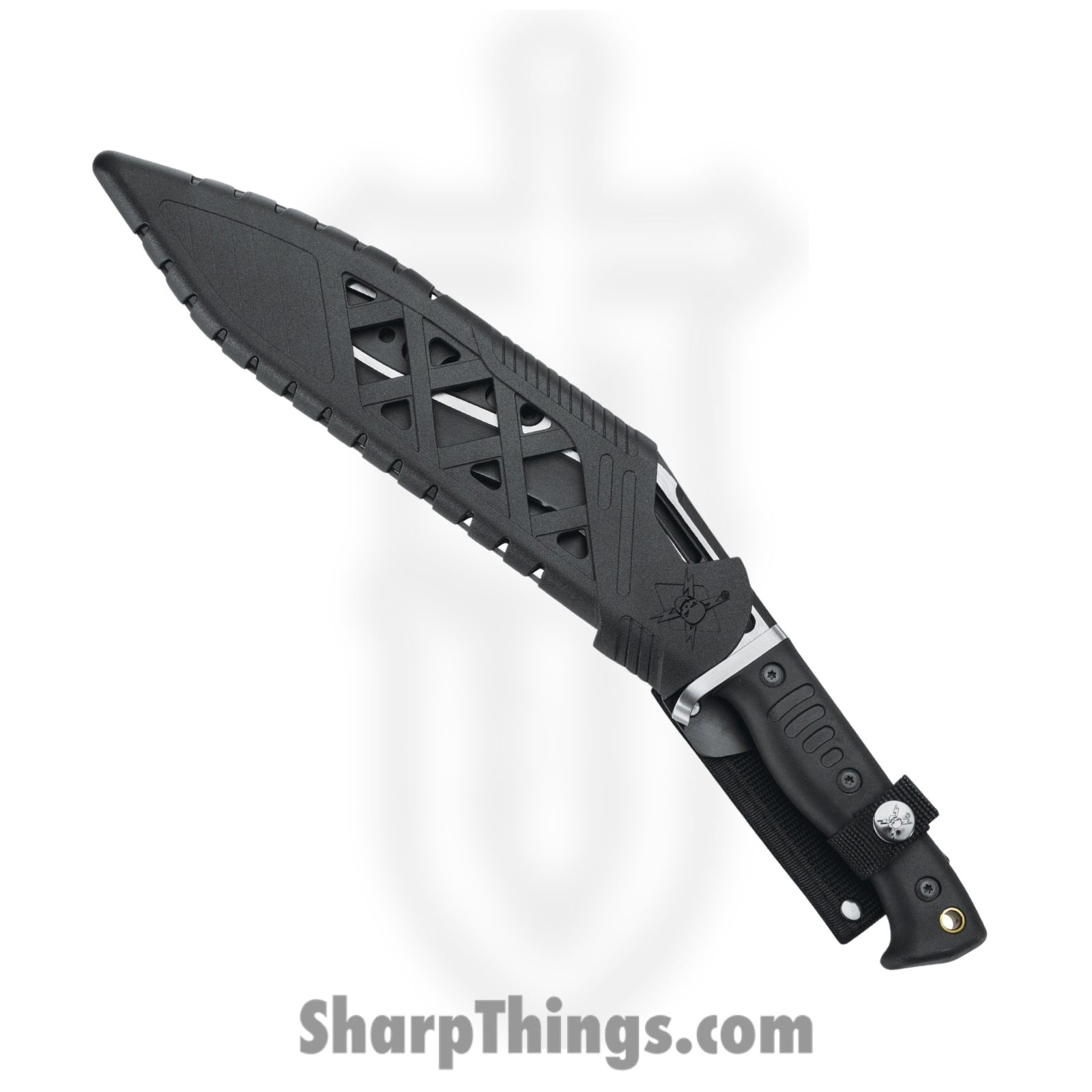 United Cutlery - UC3160 - M48 Kukri - Fixed Blade Knife - 2Cr13 Two Tone Black Satin Kukri - TPR - Black - Image 4