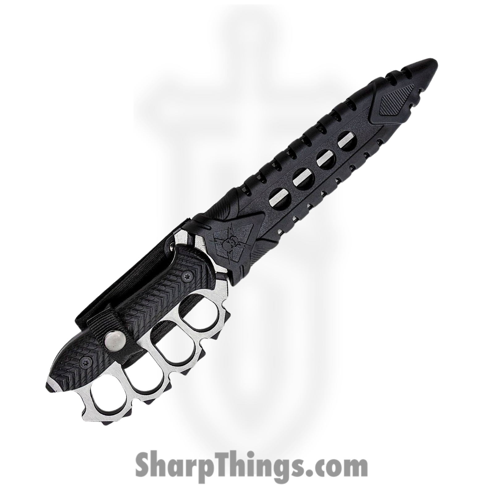 United Cutlery - UC3381 - M48 Liberator Trench Knife - Fixed Blade Knife - 2Cr13 Two Tone Black Satin Dagger - FRN - Black - Image 9