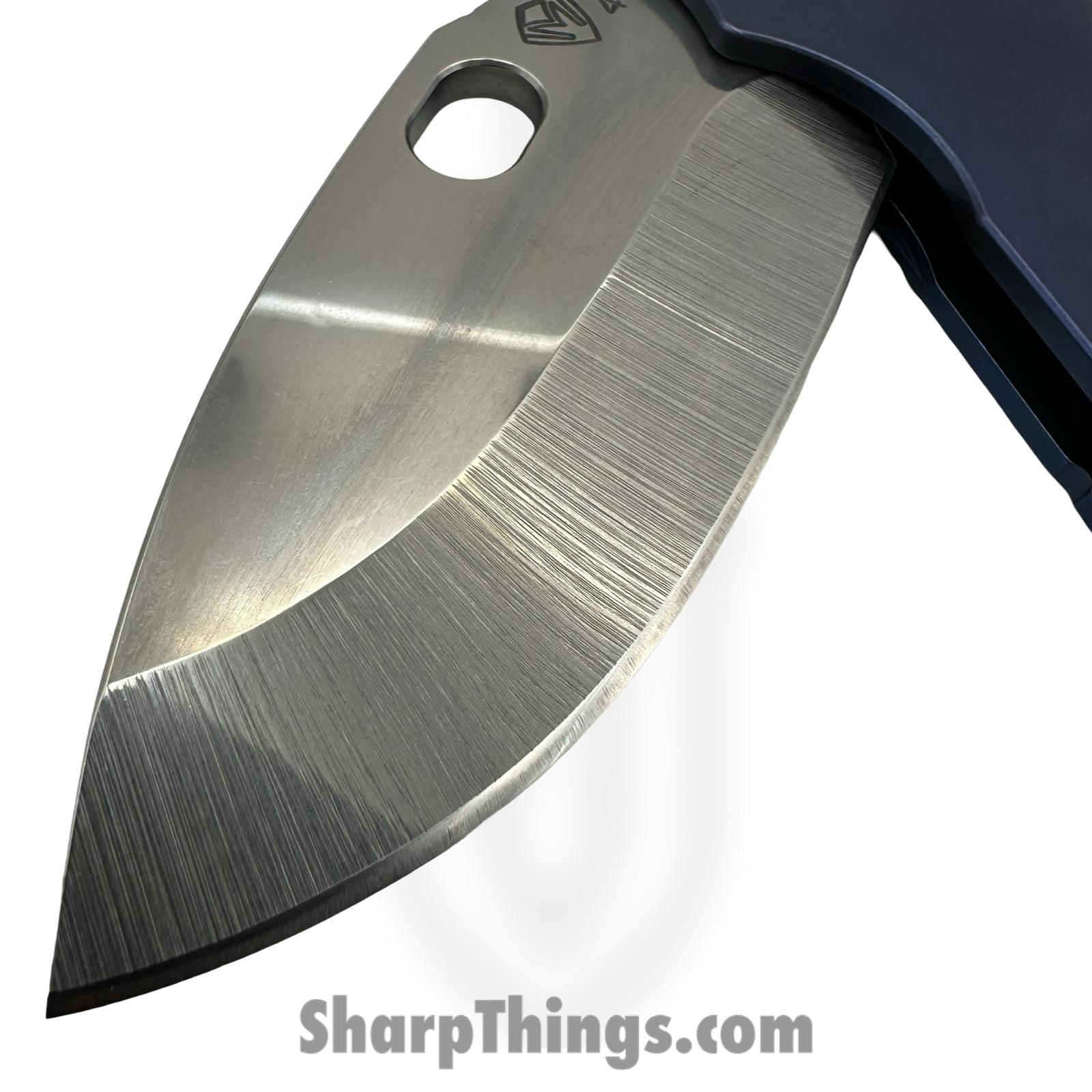 Medford Knife and Tool - MK0144TQ-37A2-T1C1-Q4 - TFF-1 - Folding Knife - S45VN Tumbled Drop Point - "Japanese Koi Fish" Titanium - Blue - Image 6