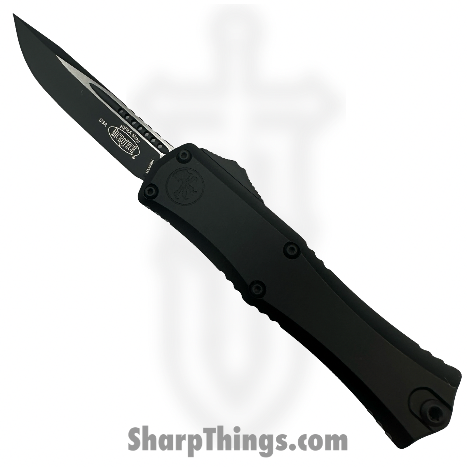 Microtech - 1703M-1T - Hera II Mini - OTF Auto - M390MK Coated S/E - 6061-T6 Aluminum - Black