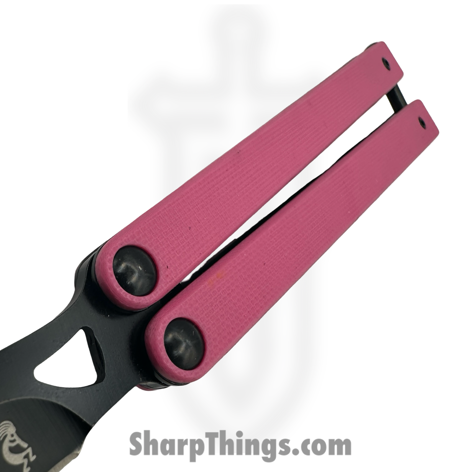 VOC - BK150 - Butterfly Knife - Balisong - 440 SS Coated Tanto - G10 - Pink - Image 2