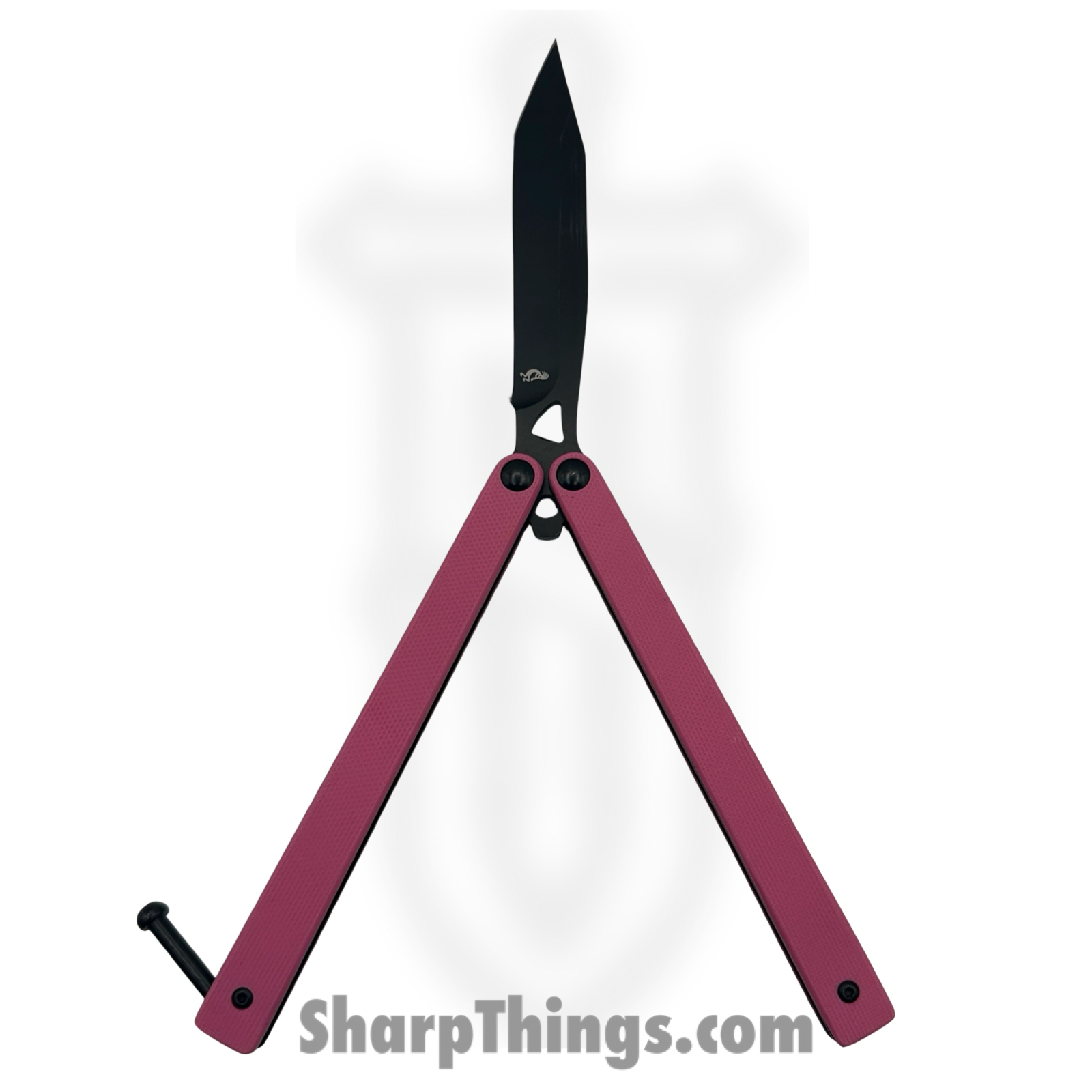 VOC - BK150 - Butterfly Knife - Balisong - 440 SS Coated Tanto - G10 - Pink - Image 3