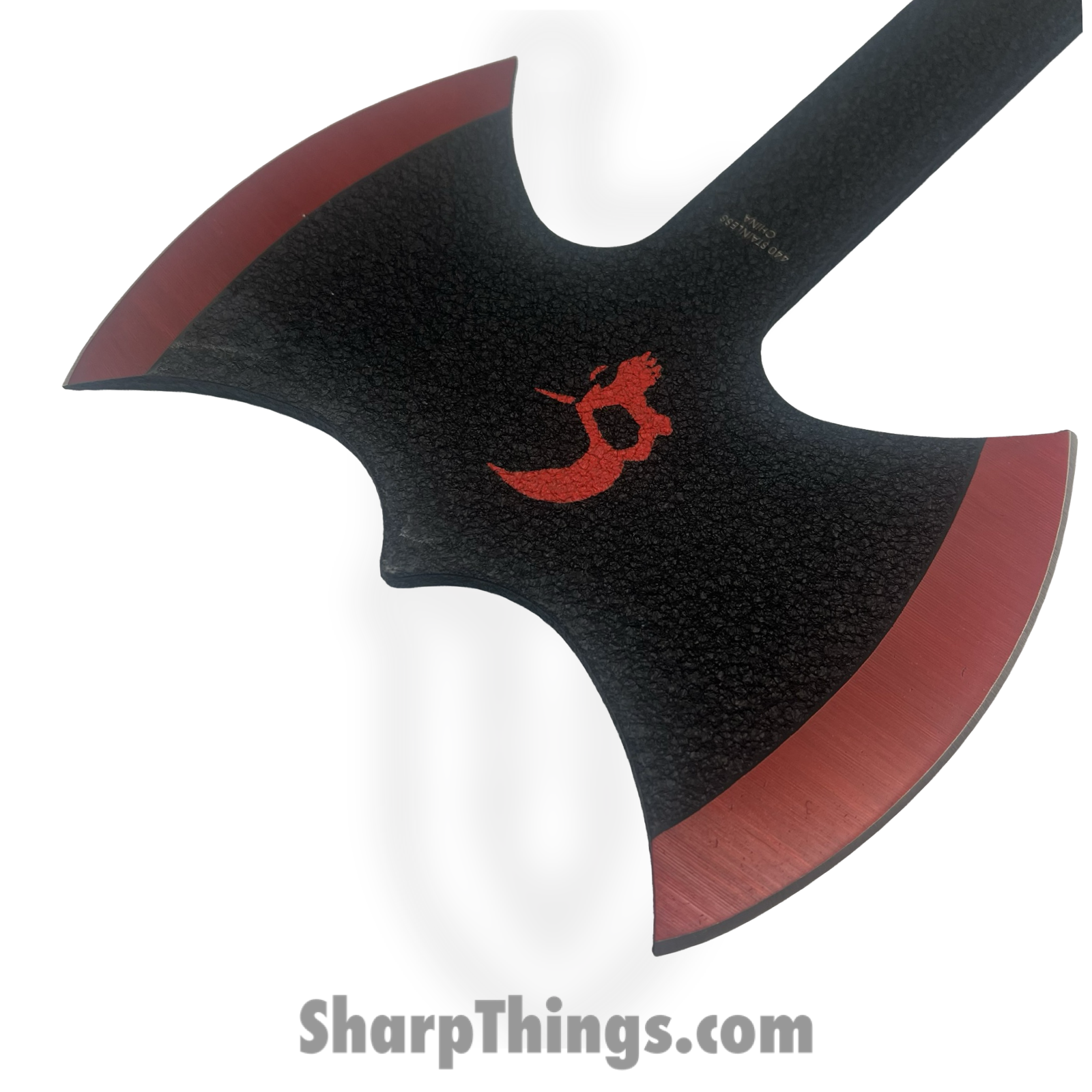 Razor Tactical - 9072RD - Skull Axe - Axe - 440 SS Two Tone - Stainless - Black Red - Image 4