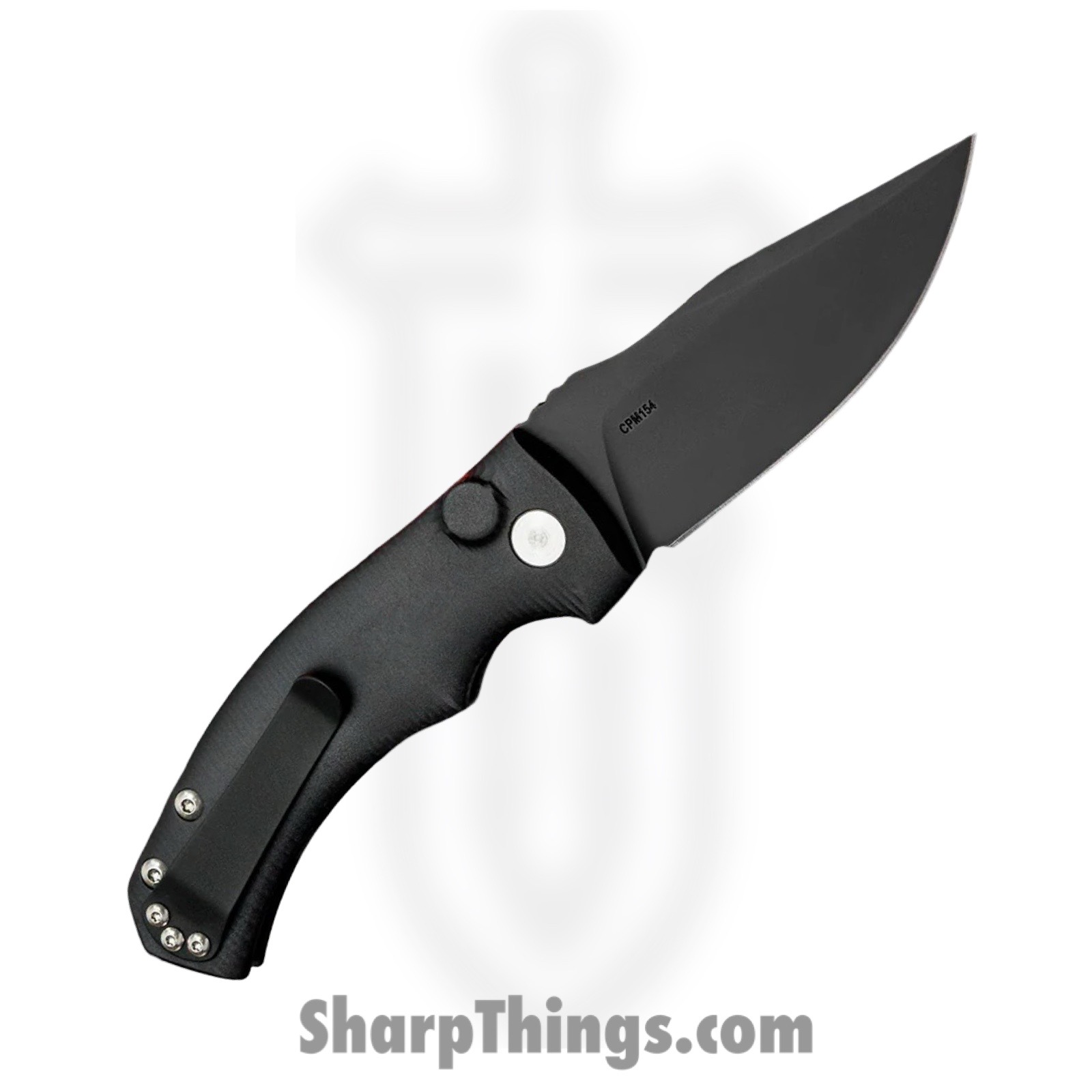 Defiant 7 - D7-VAL-DLC - Valmara - Automatic Knife - CPM 154 Black Drop Point - 6061 Aluminum - Black - Image 2