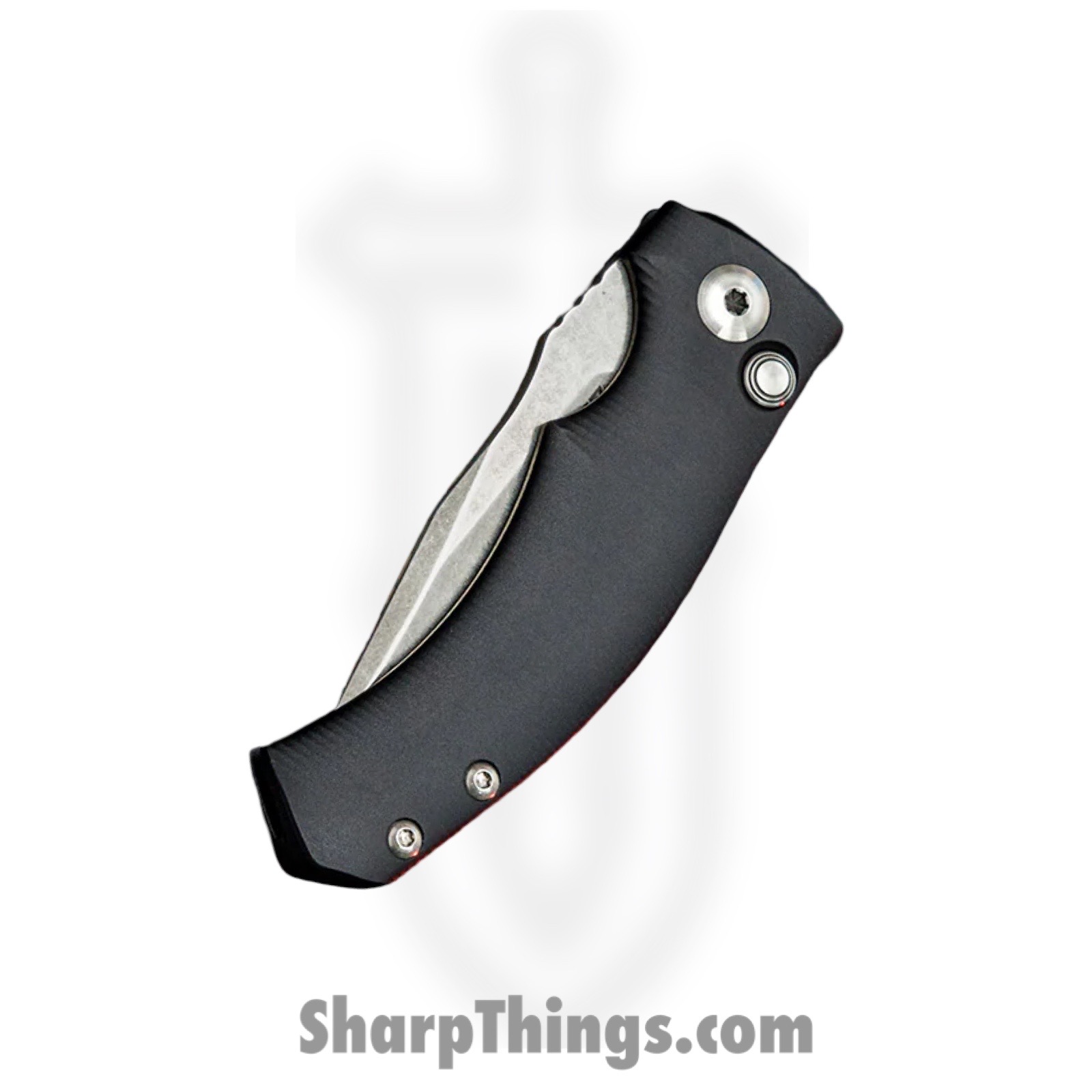 Defiant 7 - D7-VAL-SW - Valmara - Automatic Knife - CPM 154 Stonewash Drop Point - 6061 Aluminum - Black - Image 2