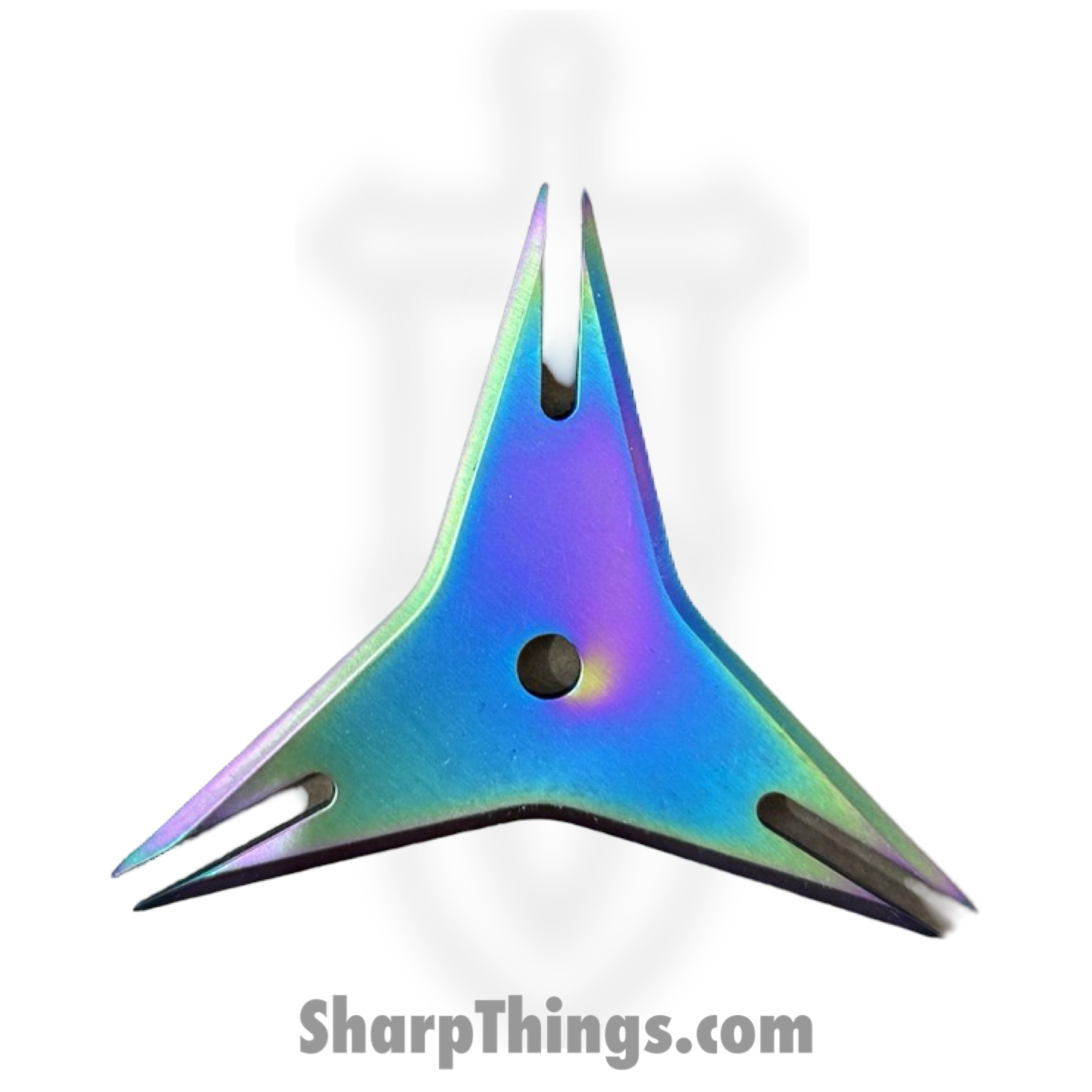 VOC - TS-9108-RB - 3 Piece Throwing Stars - Fixed Blade Knife - 1045 Surgical Steel - Rainbow - Image 9