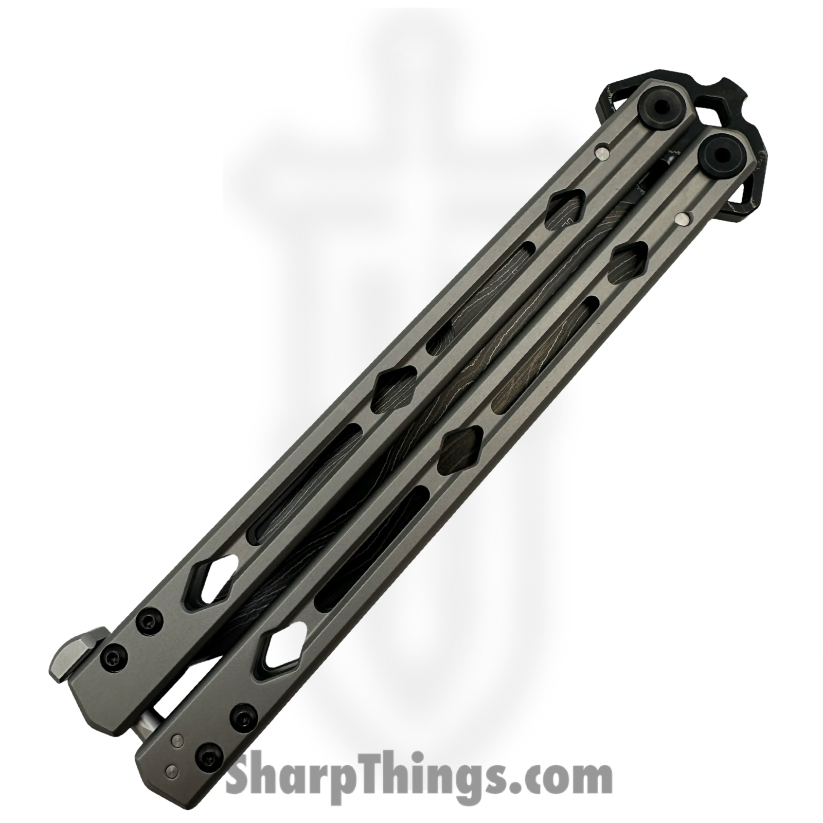 Kershaw - 5150DAM - Lucha - Balisong - Damascus Clip Point - Stainless Steel - Silver - Image 3
