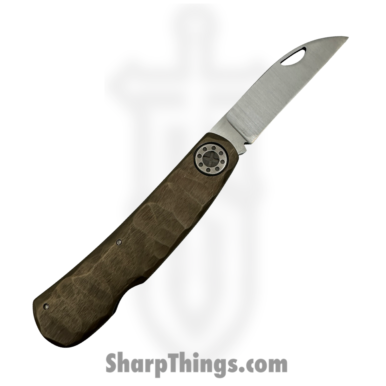 Curtiss Custom Knives LLC - SWT-WH13-TIBZ - Sway Tac - Folding Knife - CPM 154 Satin Wharncliffe - Titanium - Bronze - Image 2