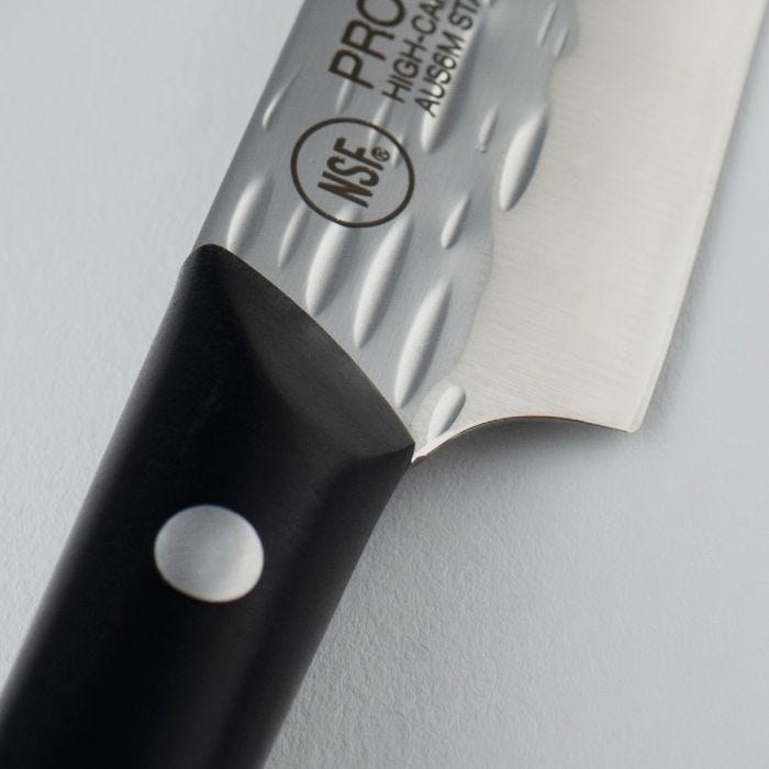 Kai - HT7068 - Pro Paring 3.5" - Fixed Blade Knife - AUS-6 Hammered Drop Point - POM - Black - Image 14