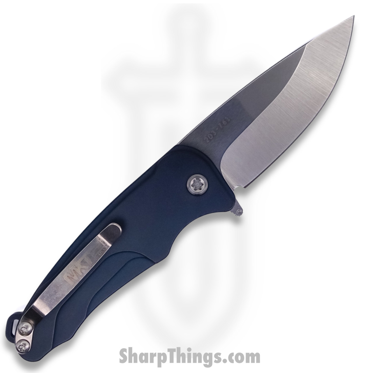 Medford Knife - MK039STQ-44AU-TSCS-Q4 - Smooth Criminal Button Lock Folder - Tumbled S35VN - Blue - Image 7