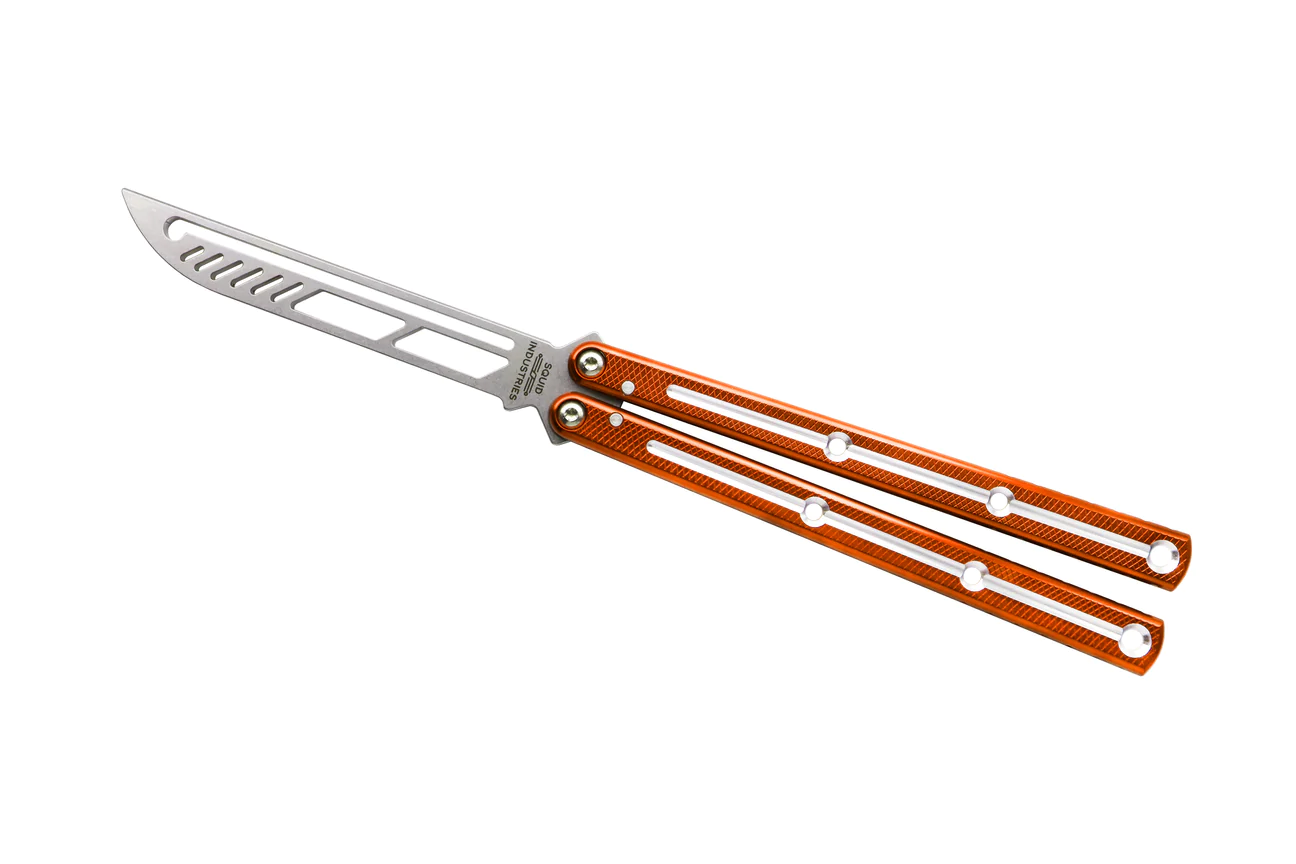Squid Industries - 77647276 - Krake Raken Trainer V2.5 DT Red - Balisong - Trainer - 7075 Aluminum - Red - Image 13