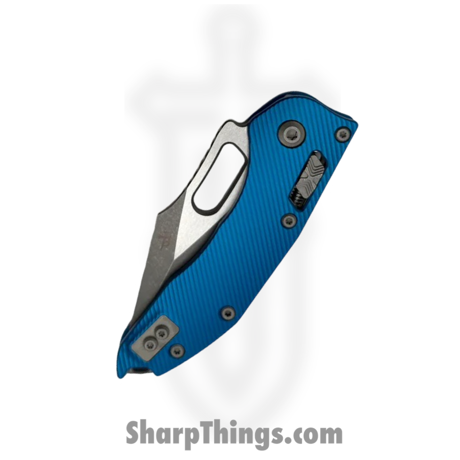 Microtech - 169RL-10APFLBL - Stitch RAM-LOK - Folding Knife - M390MK Apocalyptic Spear Point - Fluted Aluminum - Blue - Image 3
