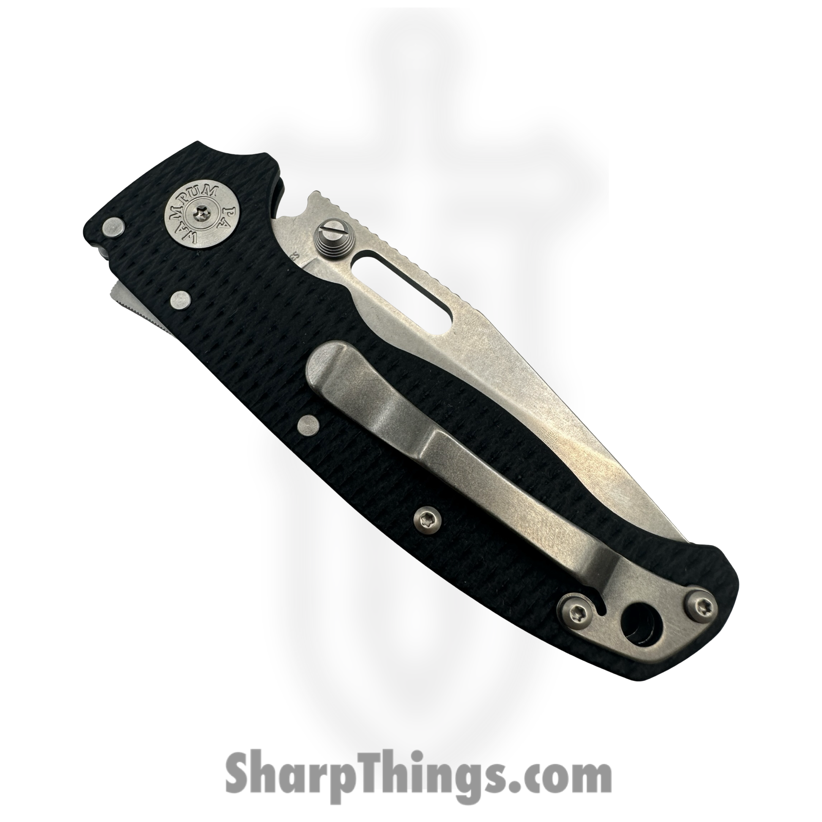 Demko Knives -DEM09624 - AD 20.5 Shark-Lock - Folding Knife - CPM-S35VN Stonewash Clip Point -G10 - Black - Image 4