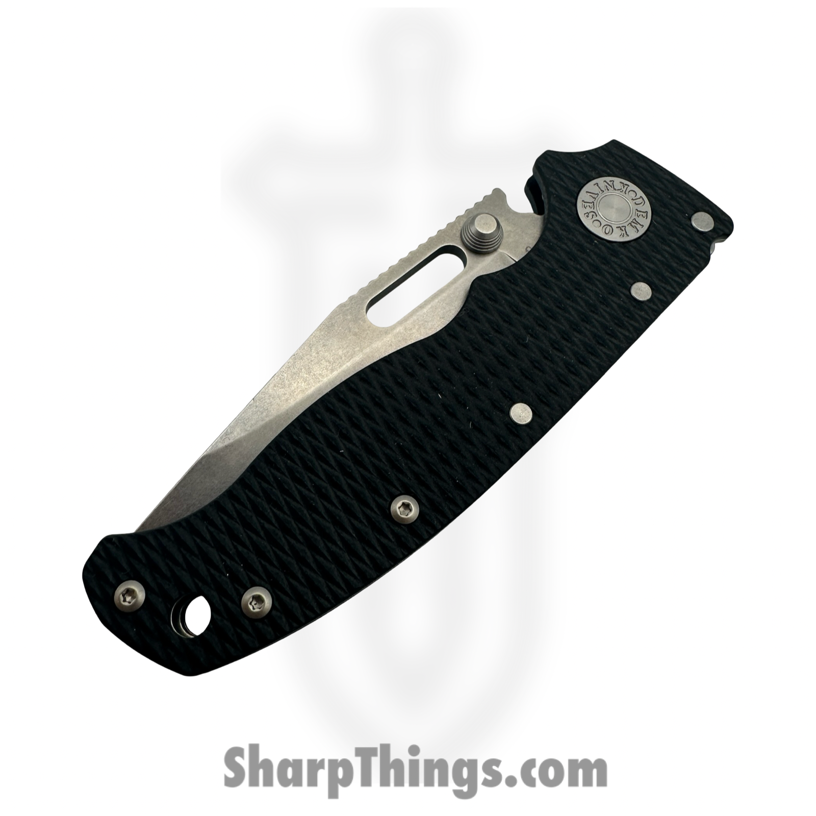 Demko Knives -DEM09624 - AD 20.5 Shark-Lock - Folding Knife - CPM-S35VN Stonewash Clip Point -G10 - Black - Image 3