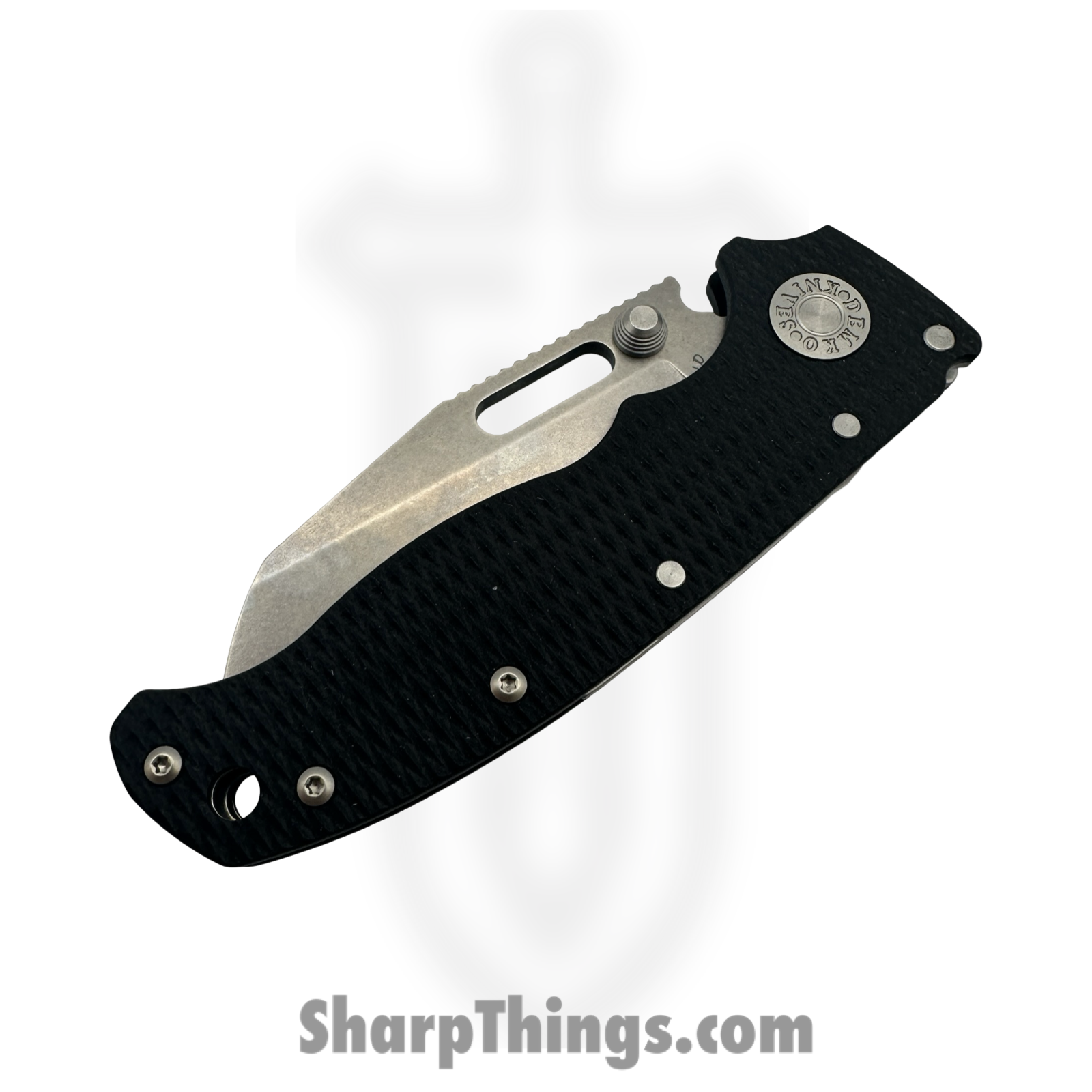 Demko Knives -DEM09625 - AD 20.5 Shark-Lock - Folding Knife - CPM-S35VN Stonewash Shark Foot -G10 - Black - Image 4