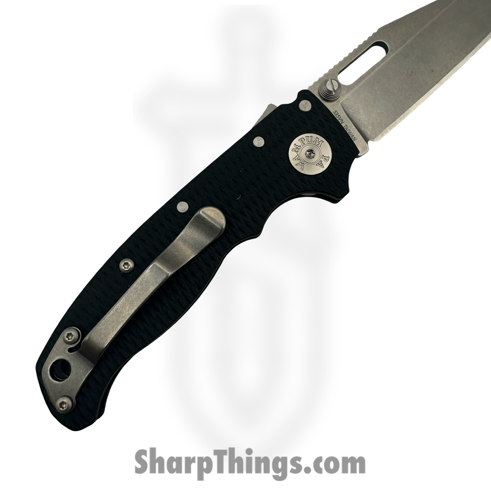 Demko Knives -DEM09625 - AD 20.5 Shark-Lock - Folding Knife - CPM-S35VN Stonewash Shark Foot -G10 - Black - Image 3
