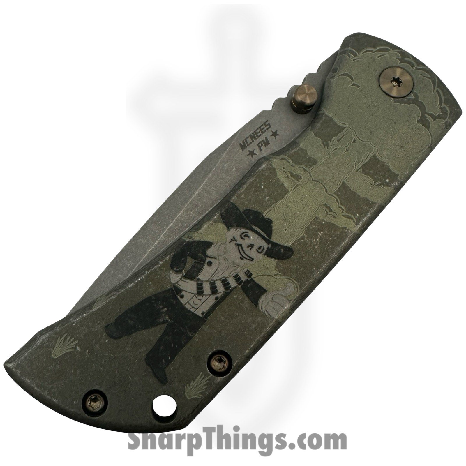 McNees - MAC23.5FALLOUT2 - MAC 2 3.5 Fallout - Automatic Knife - CPM MagnaCut Stonewash Drop Point - Titanium - Multi - Image 3