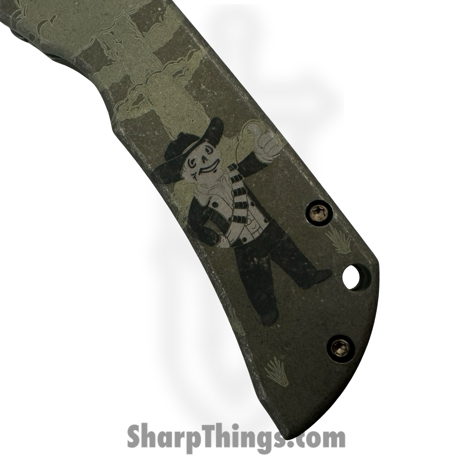 McNees - MAC23.5FALLOUT2 - MAC 2 3.5 Fallout - Automatic Knife - CPM MagnaCut Stonewash Drop Point - Titanium - Multi - Image 6