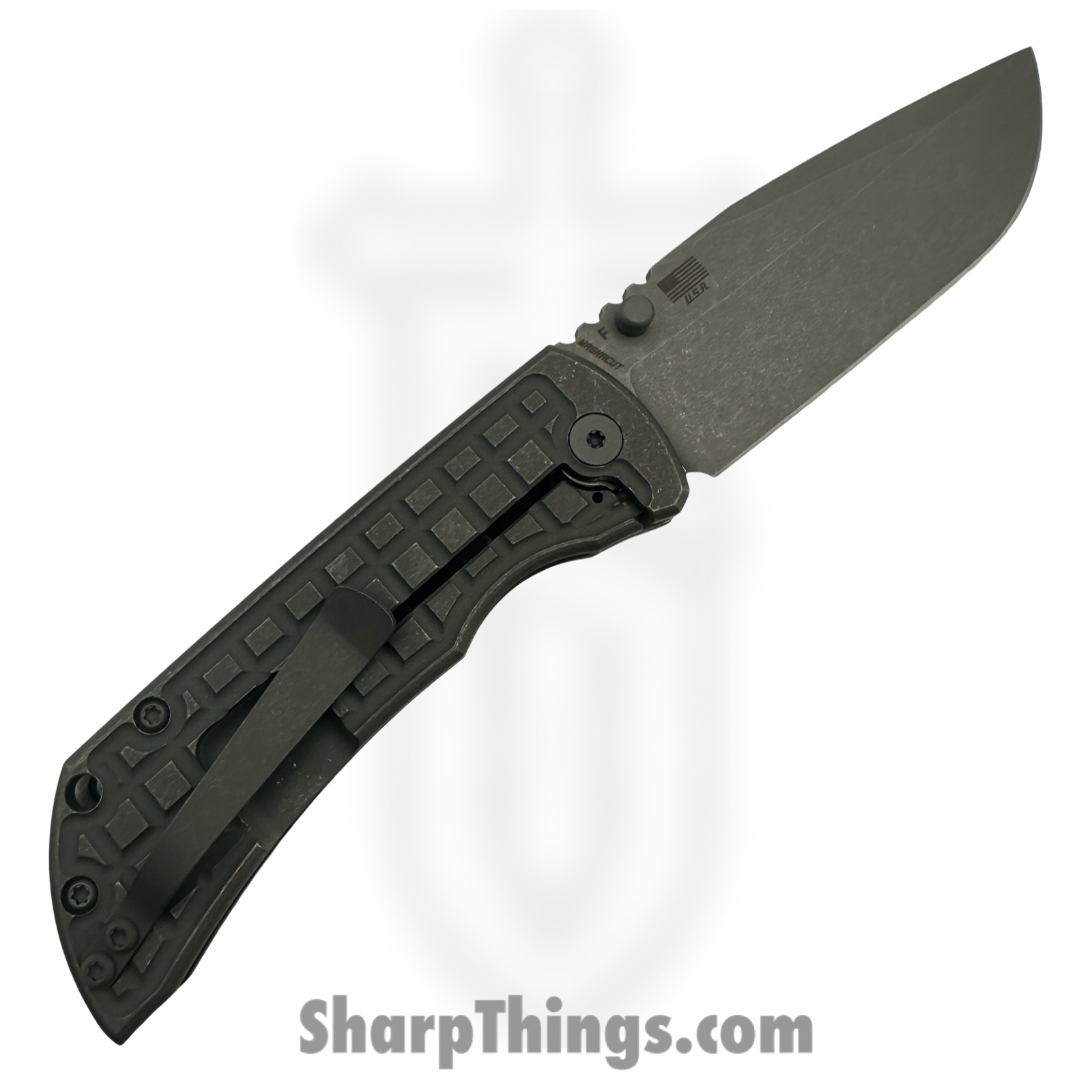 McNees - MAC23.5FRAGSWAT - MAC 2 3.5 - Folding Knife - CPM MagnaCut Stonewash Drop Point - Titanium - Atomic Stonewash - Image 2