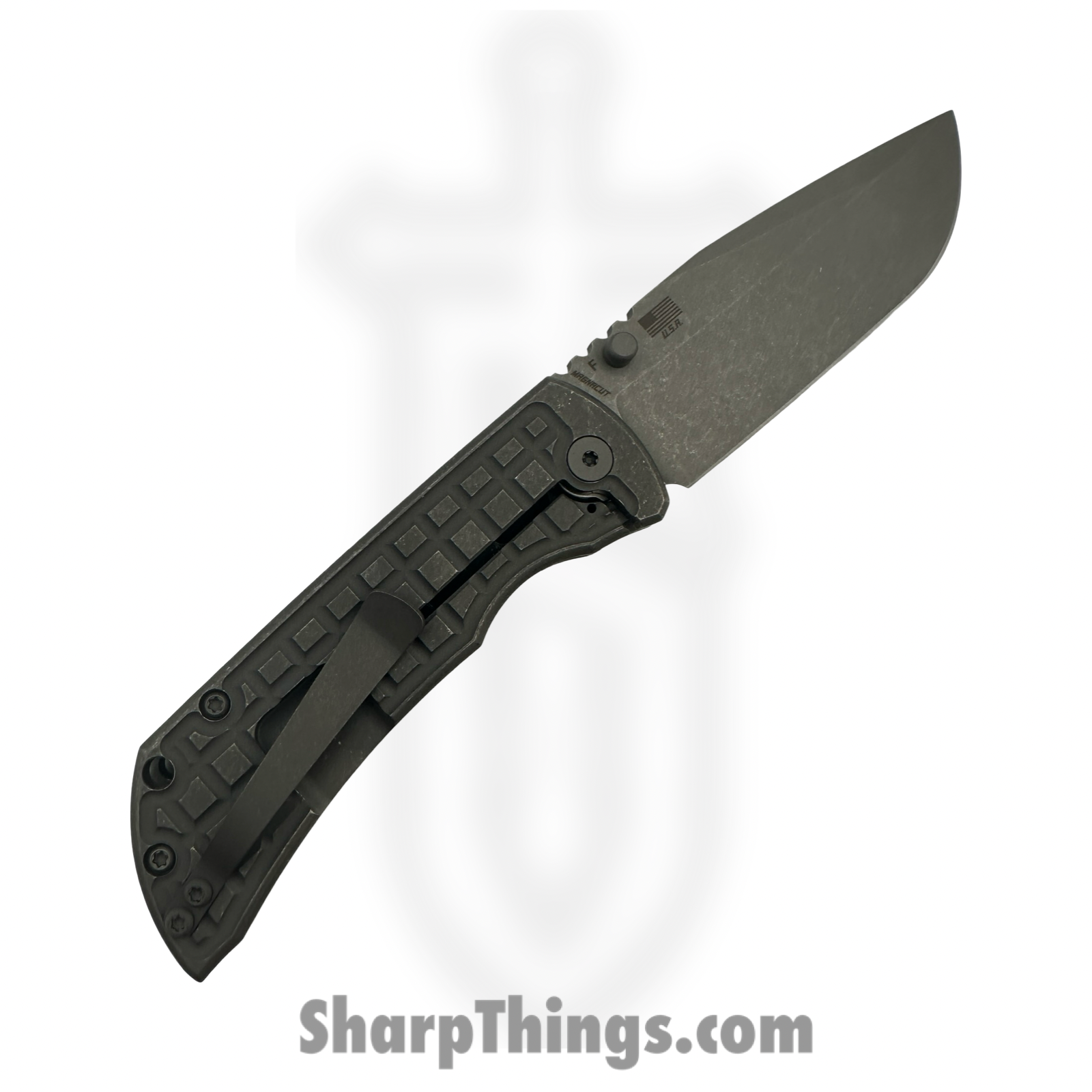McNees - MAC23.5FRAGSWAT - MAC 2 3.5 - Folding Knife - CPM MagnaCut Stonewash Drop Point - Titanium - Atomic Stonewash - Image 6