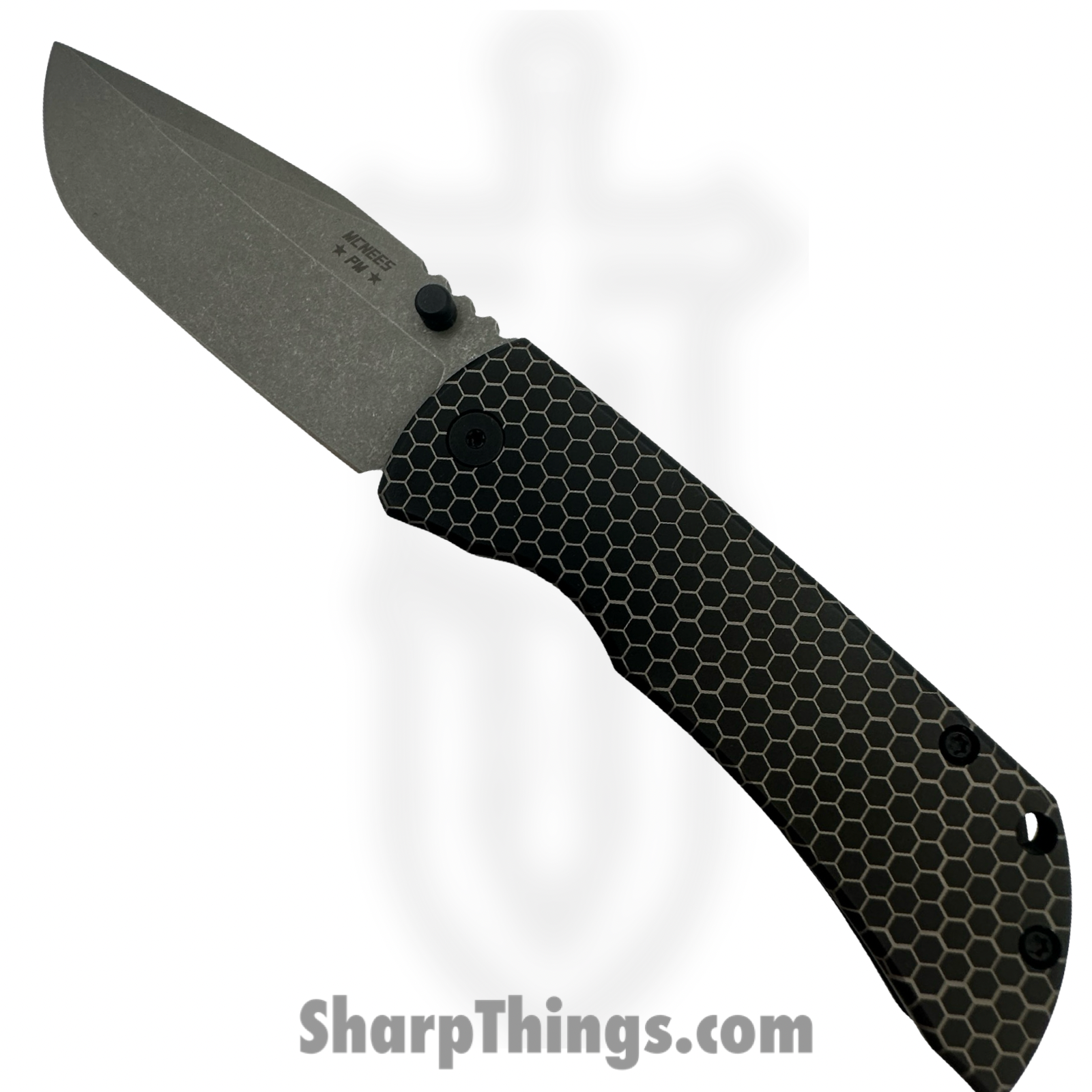 McNees - MAC23.5HONEYBLK - MAC 2 3.5 - Folding Knife - CPM MagnaCut Stonewash Drop Point - Titanium - Black