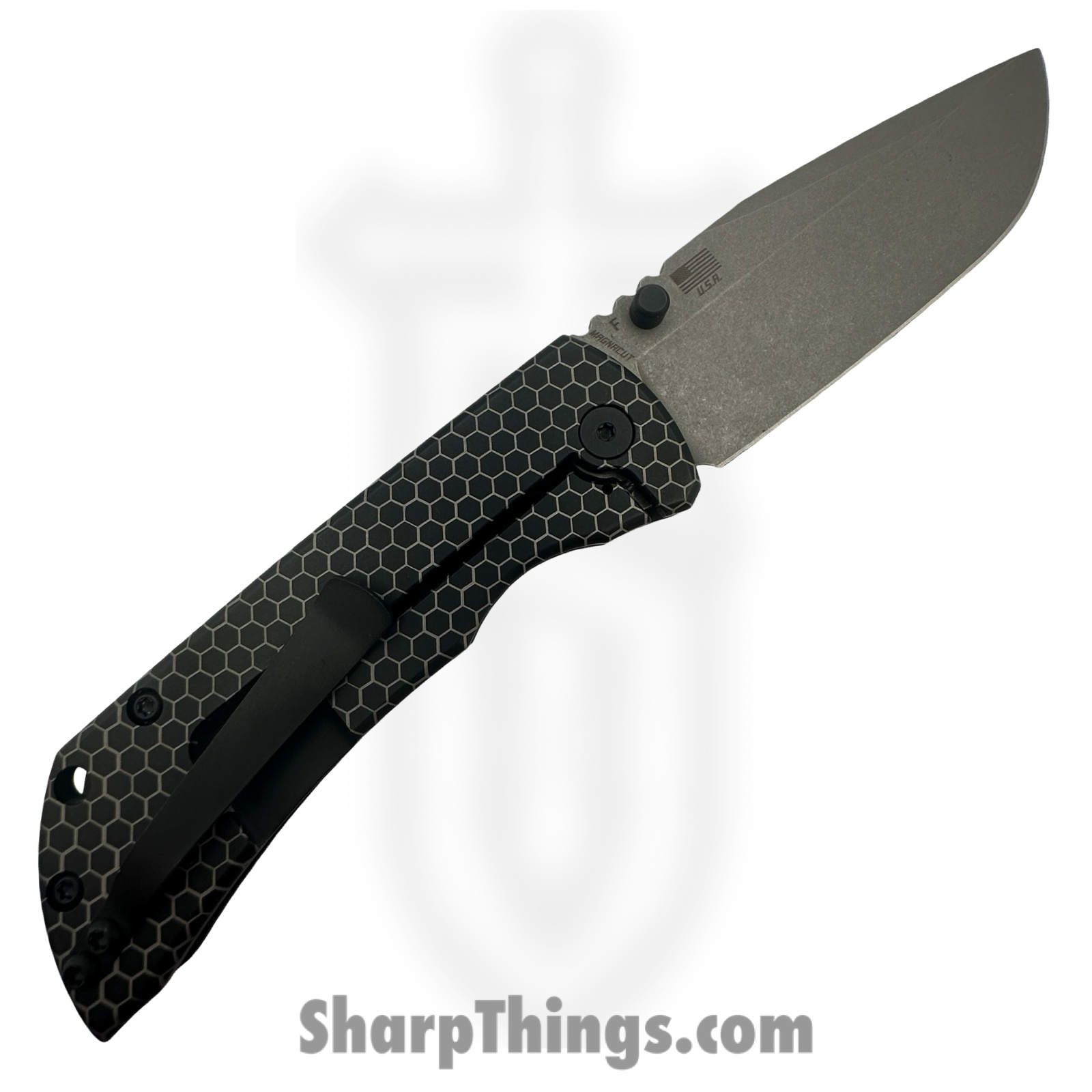 McNees - MAC23.5HONEYBLK - MAC 2 3.5 - Folding Knife - CPM MagnaCut Stonewash Drop Point - Titanium - Black - Image 2