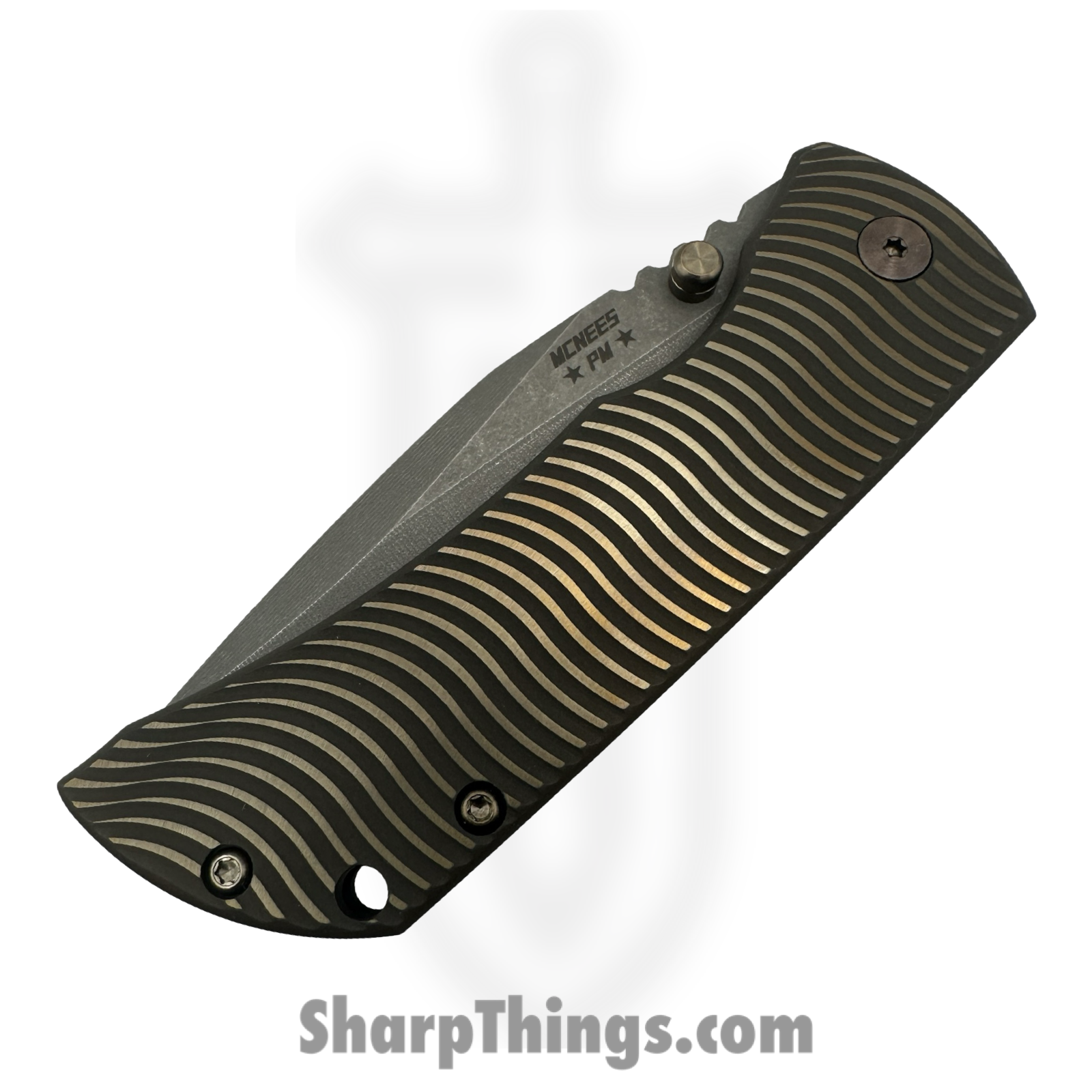 McNees - MAC23.5SWERBRZ - MAC 2 3.5 - Folding Knife - CPM MagnaCut Stonewash Spear Point - Titanium - Bronze - Image 3