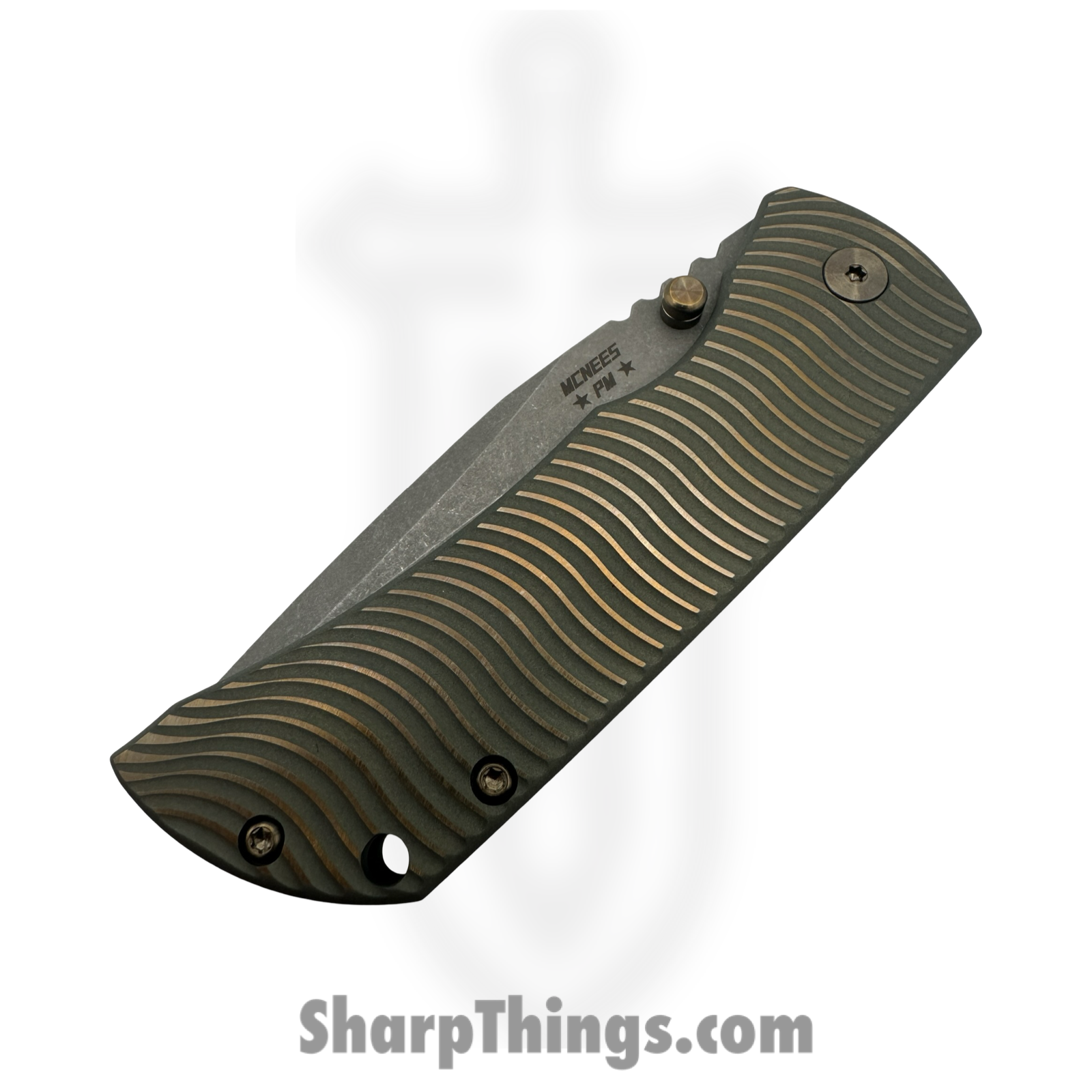 McNees - MAC23.5SWERVATGRNBRZ - MAC 2 3.5 Swerve - Folding Knife - CPM MagnaCut Stonewash Drop Point - Titanium - Green Bronze - Image 3