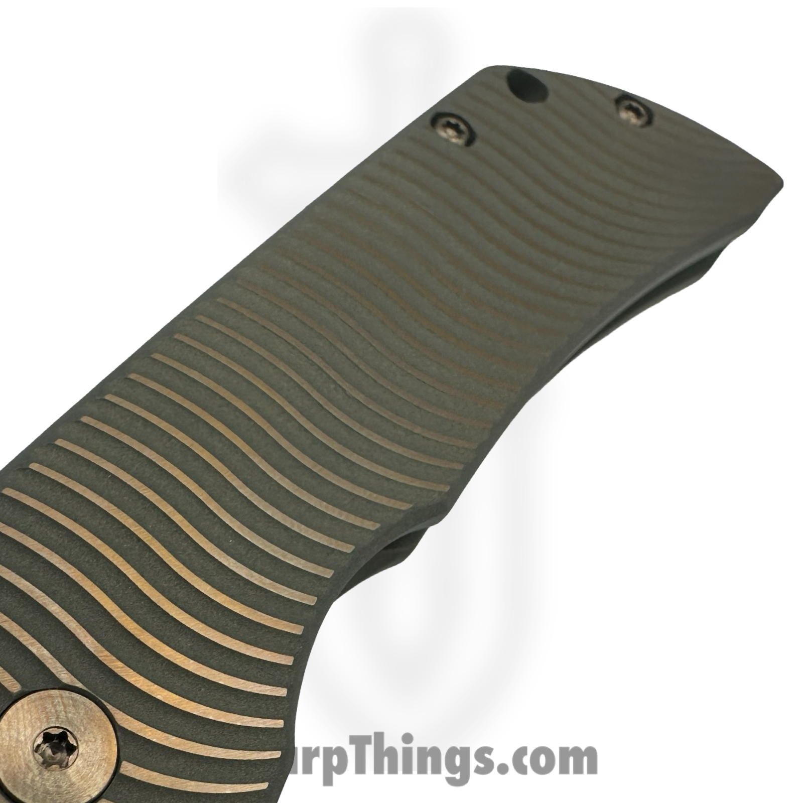 McNees - MAC23.5SWERVATGRNBRZ - MAC 2 3.5 Swerve - Folding Knife - CPM MagnaCut Stonewash Drop Point - Titanium - Green Bronze - Image 5