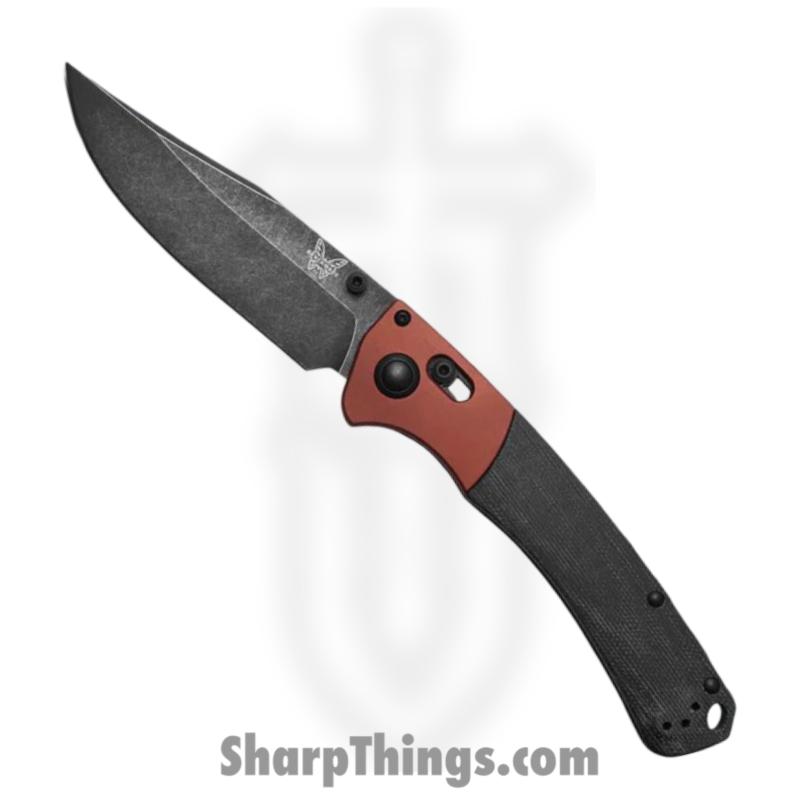Benchmade - 15080BK-04 - Crooked River - Folding Knife - CPM MagnaCut DLC Battlewash Clip Point - Aluminum Canvas Micarta - Burnt Copper Black