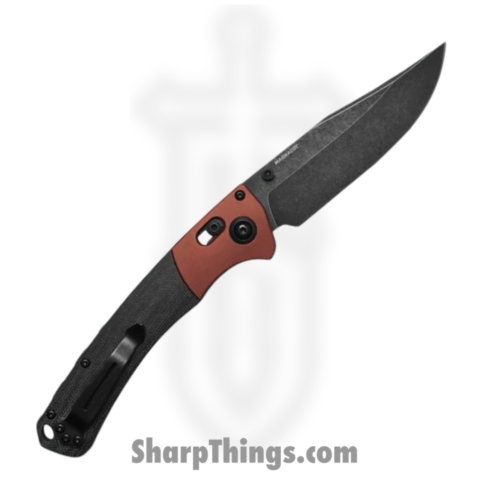 Benchmade - 15080BK-04 - Crooked River - Folding Knife - CPM MagnaCut DLC Battlewash Clip Point - Aluminum Canvas Micarta - Burnt Copper Black - Image 2
