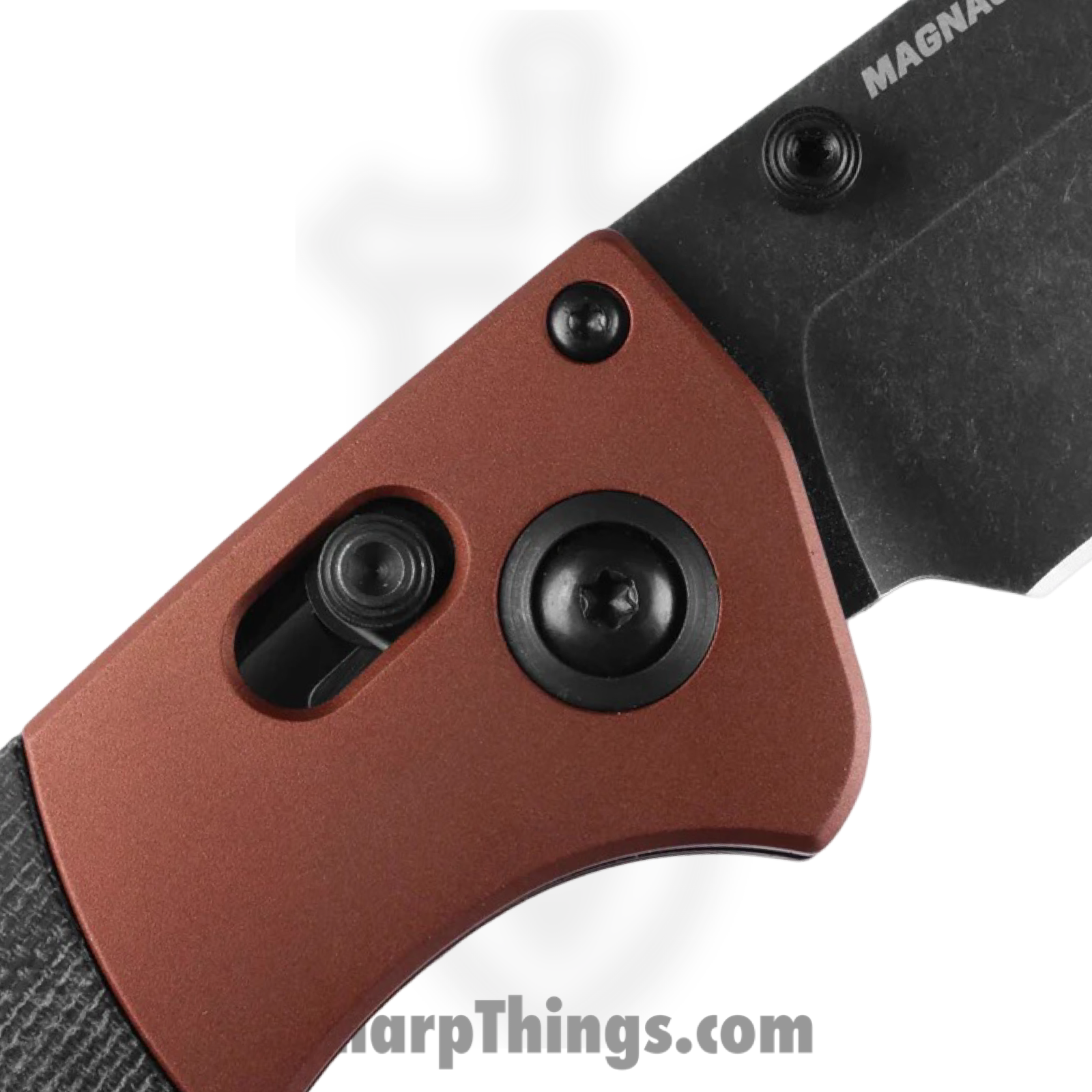 Benchmade - 15080BK-04 - Crooked River - Folding Knife - CPM MagnaCut DLC Battlewash Clip Point - Aluminum Canvas Micarta - Burnt Copper Black - Image 3