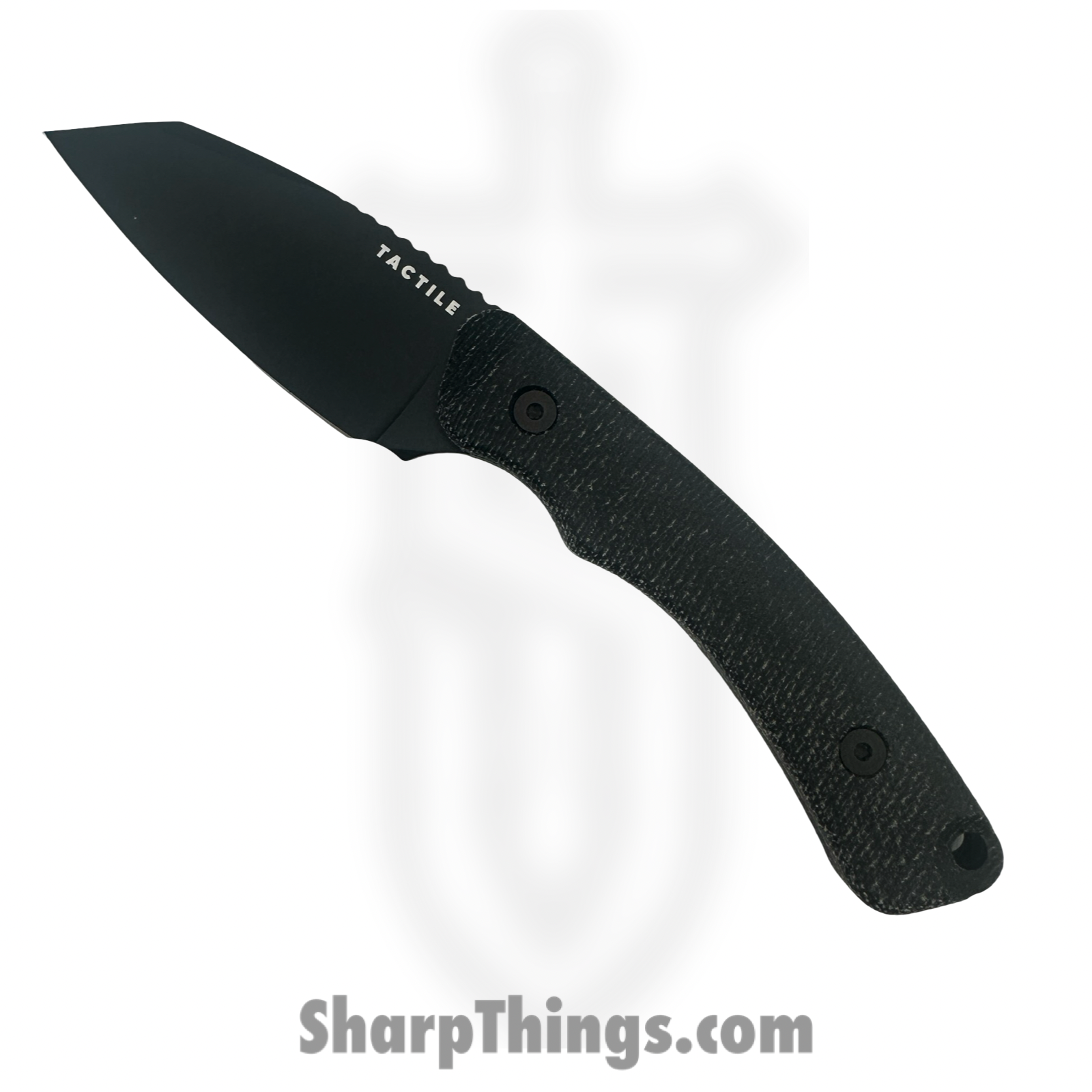 Tactile Knife Co. - 20-RL-MCBC-RMBL - Redhawk Leather - Fixed Blade Knife - CPM MagnaCut Coated Wharncliffe - Micarta - Black