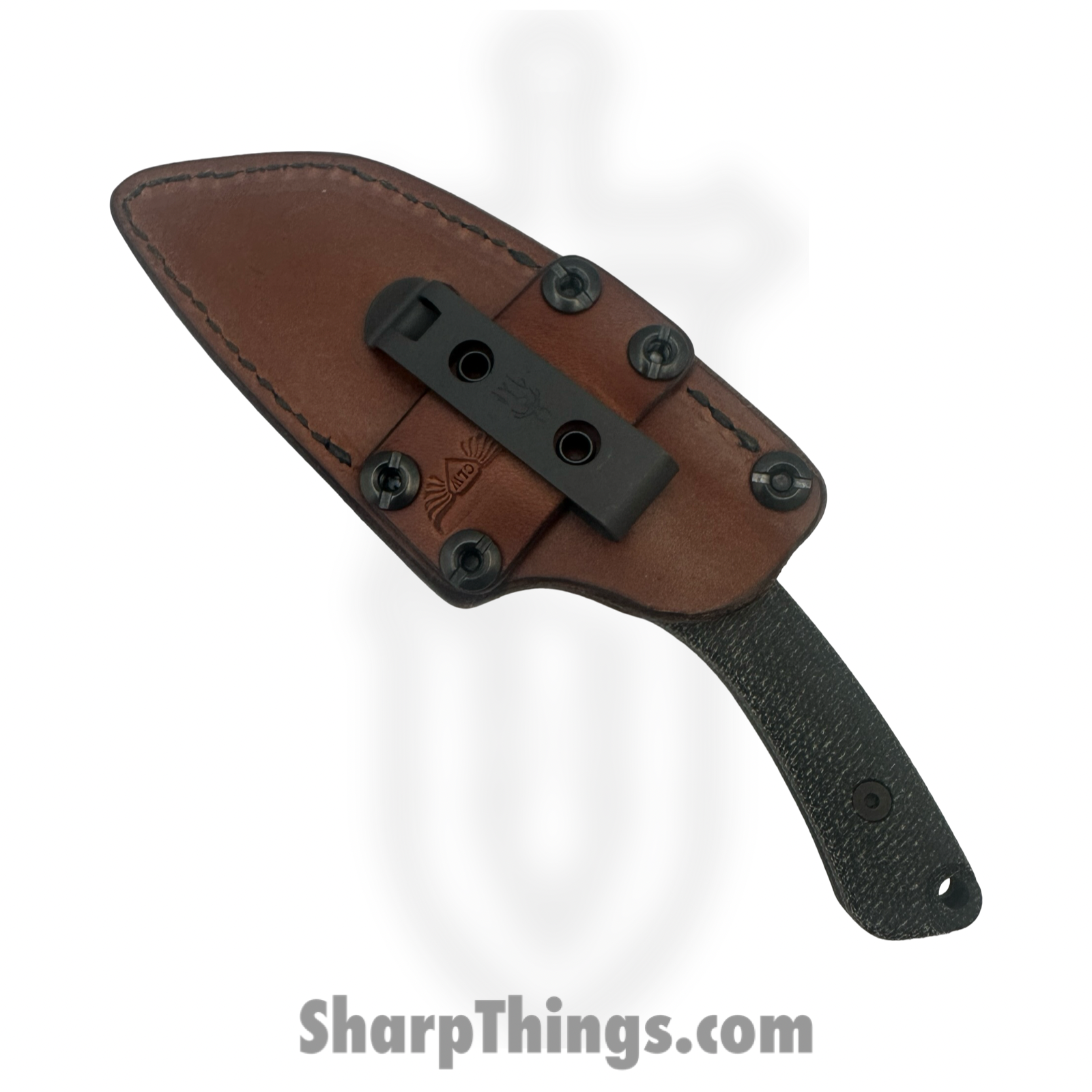 Tactile Knife Co. - 20-RL-MCBC-RMBL - Redhawk Leather - Fixed Blade Knife - CPM MagnaCut Coated Wharncliffe - Micarta - Black - Image 3