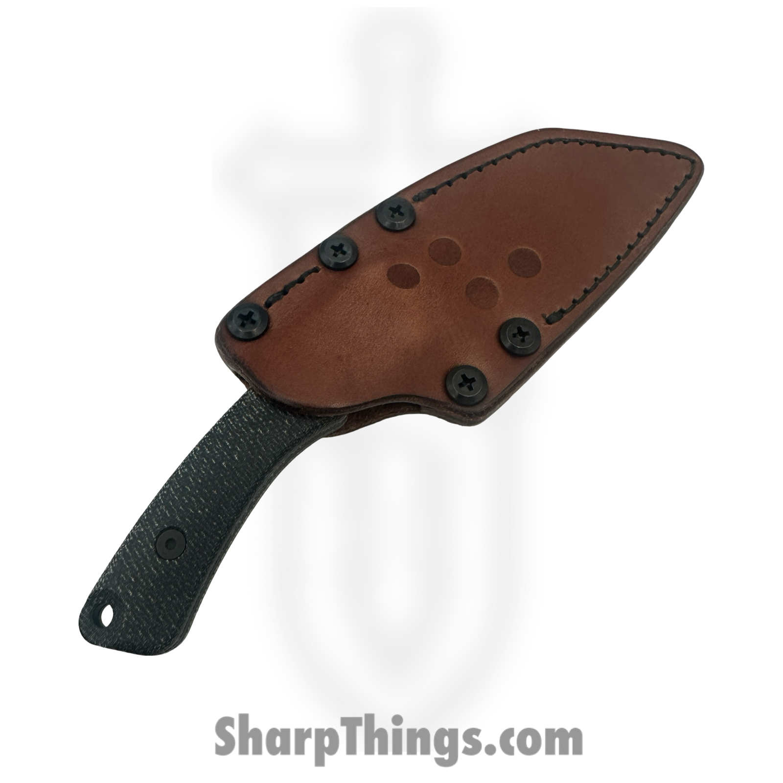 Tactile Knife Co. - 20-RL-MCBC-RMBL - Redhawk Leather - Fixed Blade Knife - CPM MagnaCut Coated Wharncliffe - Micarta - Black - Image 4