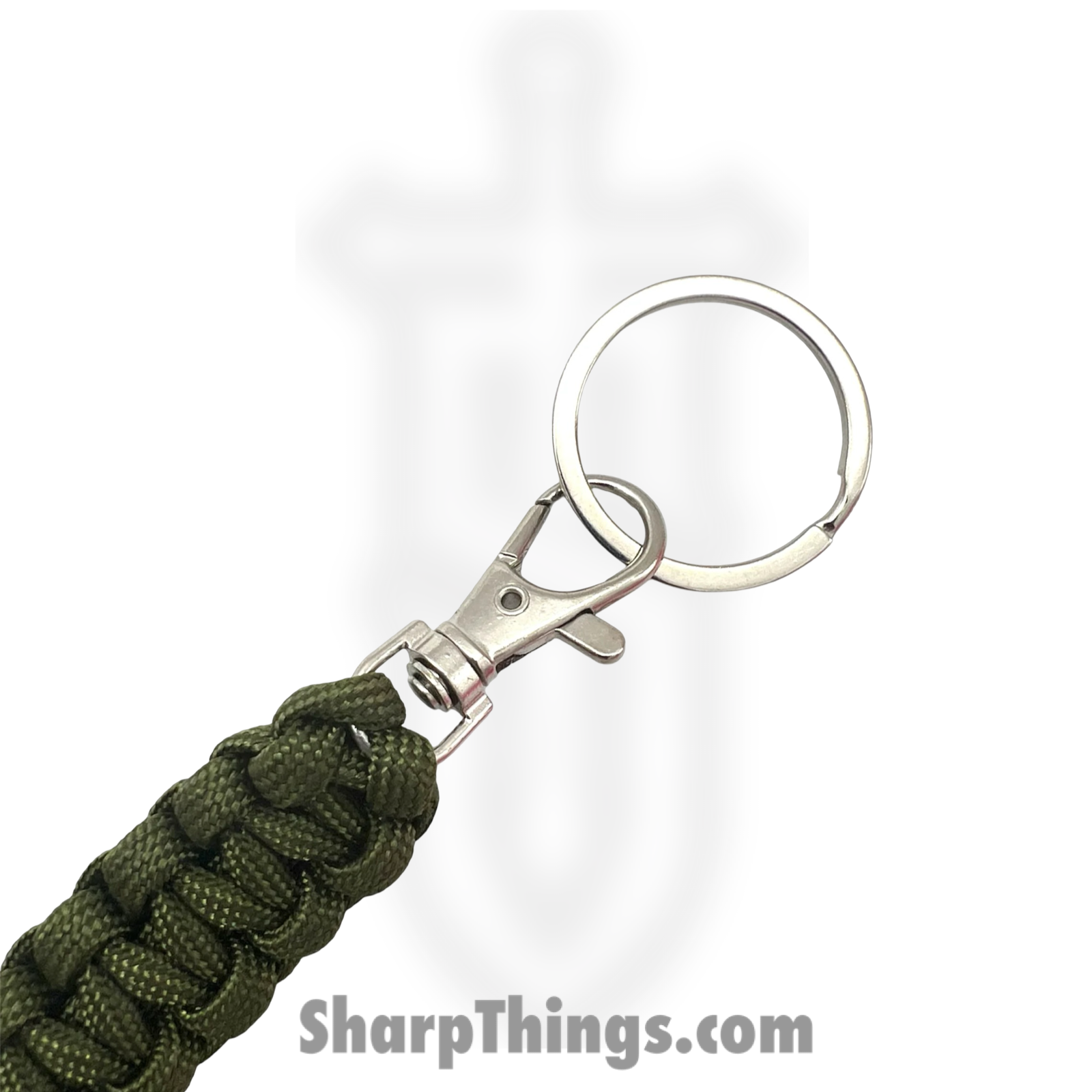 PTC - 6551-GN - Large Monkey Fist Public Safety Keychain - Steel Paracord - Green - Image 3