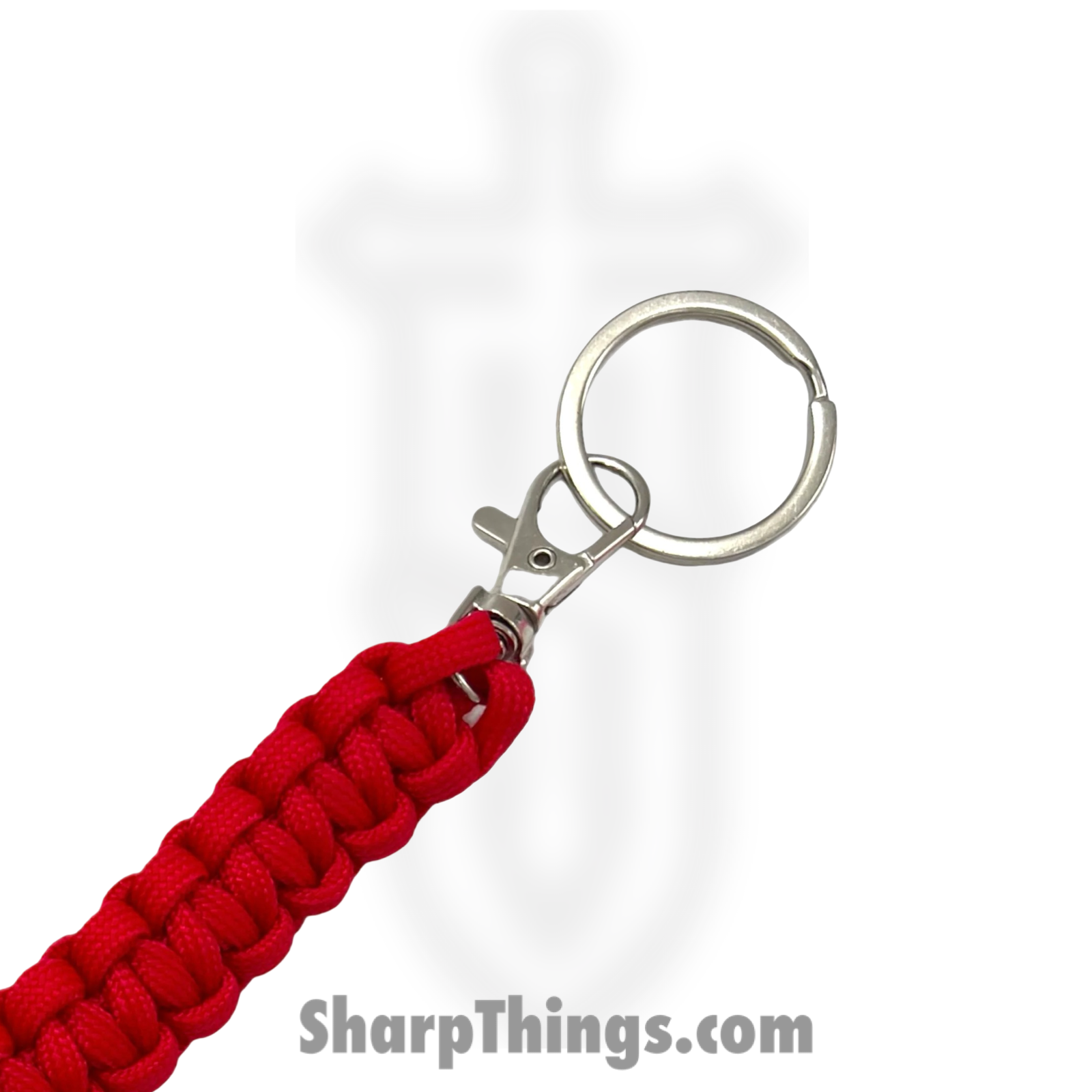 PTC - 6551-RD - Large Monkey Fist Public Safety Keychain - Steel Paracord - Red - Image 3