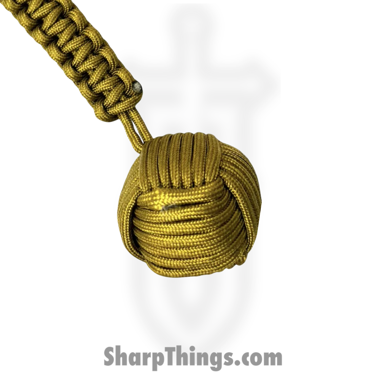 PTC - 6552-TAN - Mega Monkey Fist Public Safety Keychain - Steel Paracord - Tan - Image 2