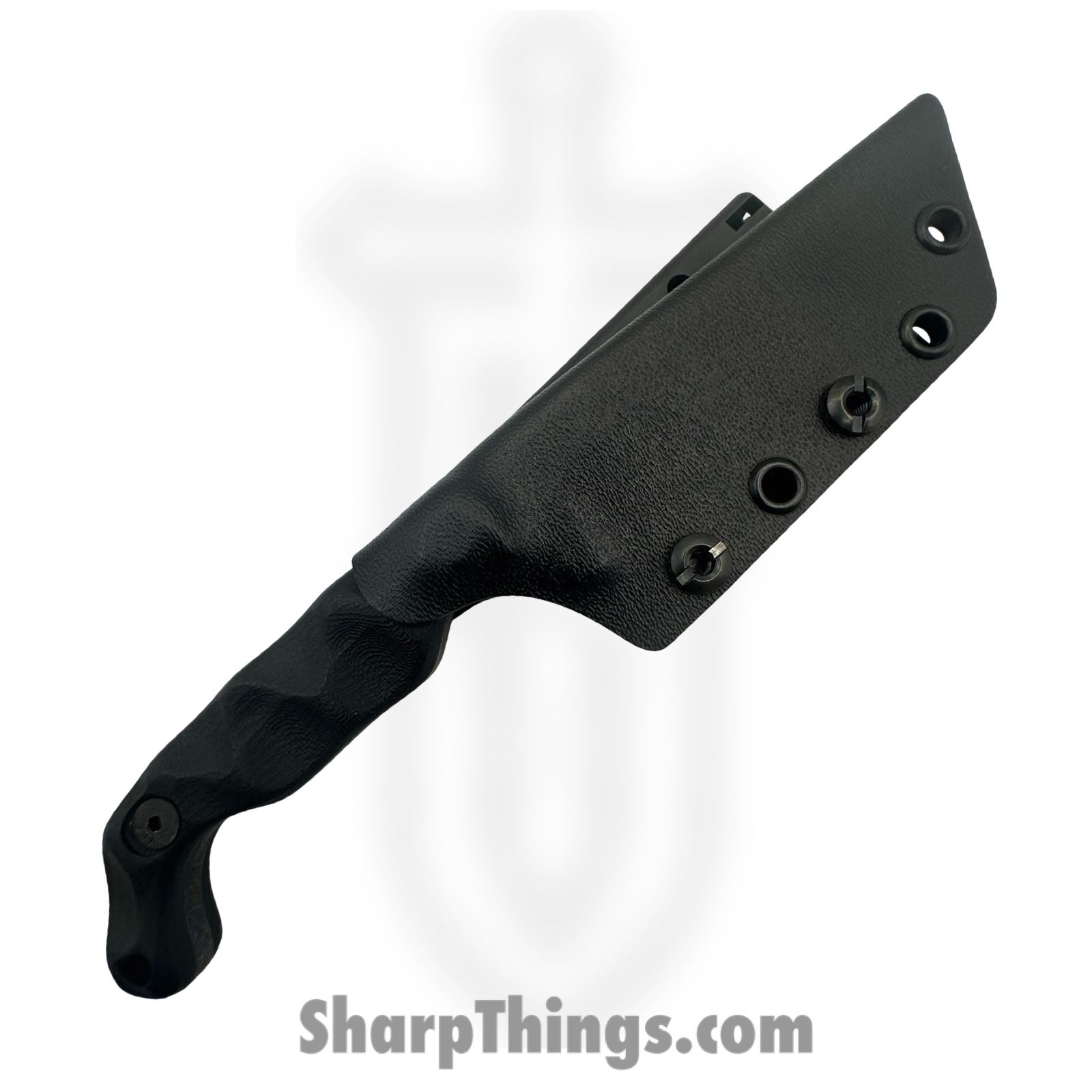 Stroup Knives - B5T-B-G10 - Bravo 5 - Fixed Blade Knife - 1095 HC Acid Wash Tanto - G10 - Black - Image 4