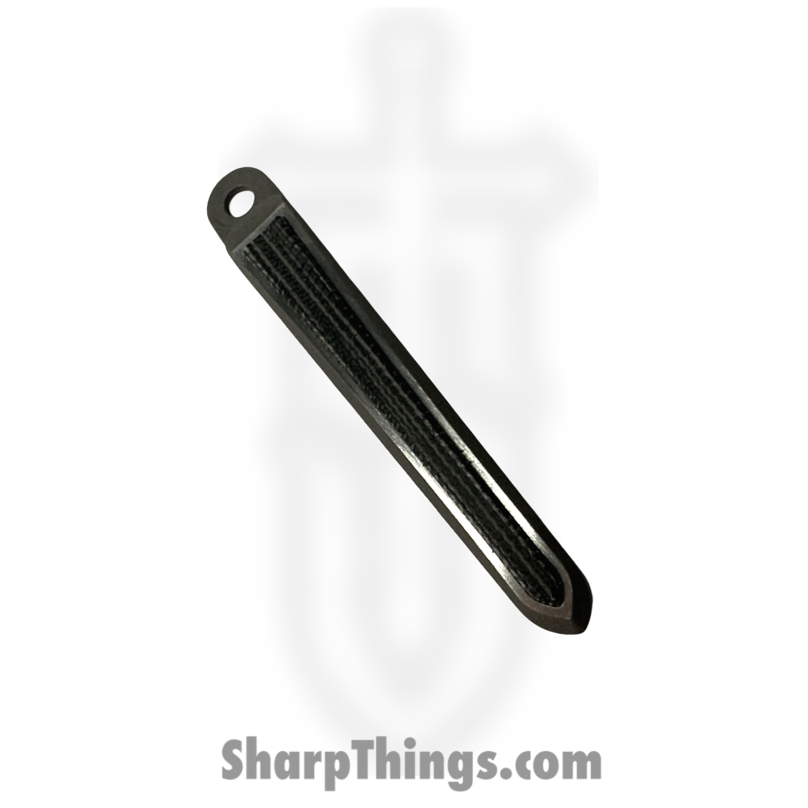 Millit Knives - CRKCLPSBLMIBK - Inlay CRK Clip - Sandblast - Satin Polish - Straight Grain Micarta inlay Titanium - Black