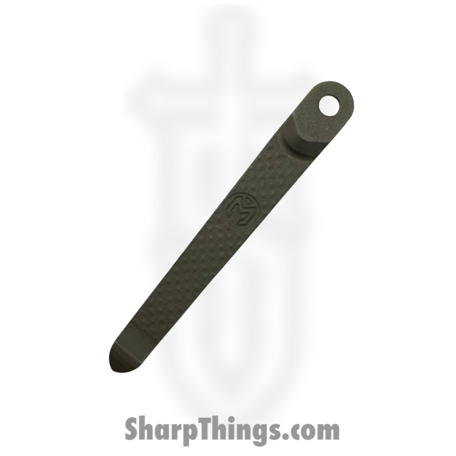 Millit Knives - CRKCLPSBLMIBK - Inlay CRK Clip - Sandblast - Satin Polish - Straight Grain Micarta inlay Titanium - Black - Image 3