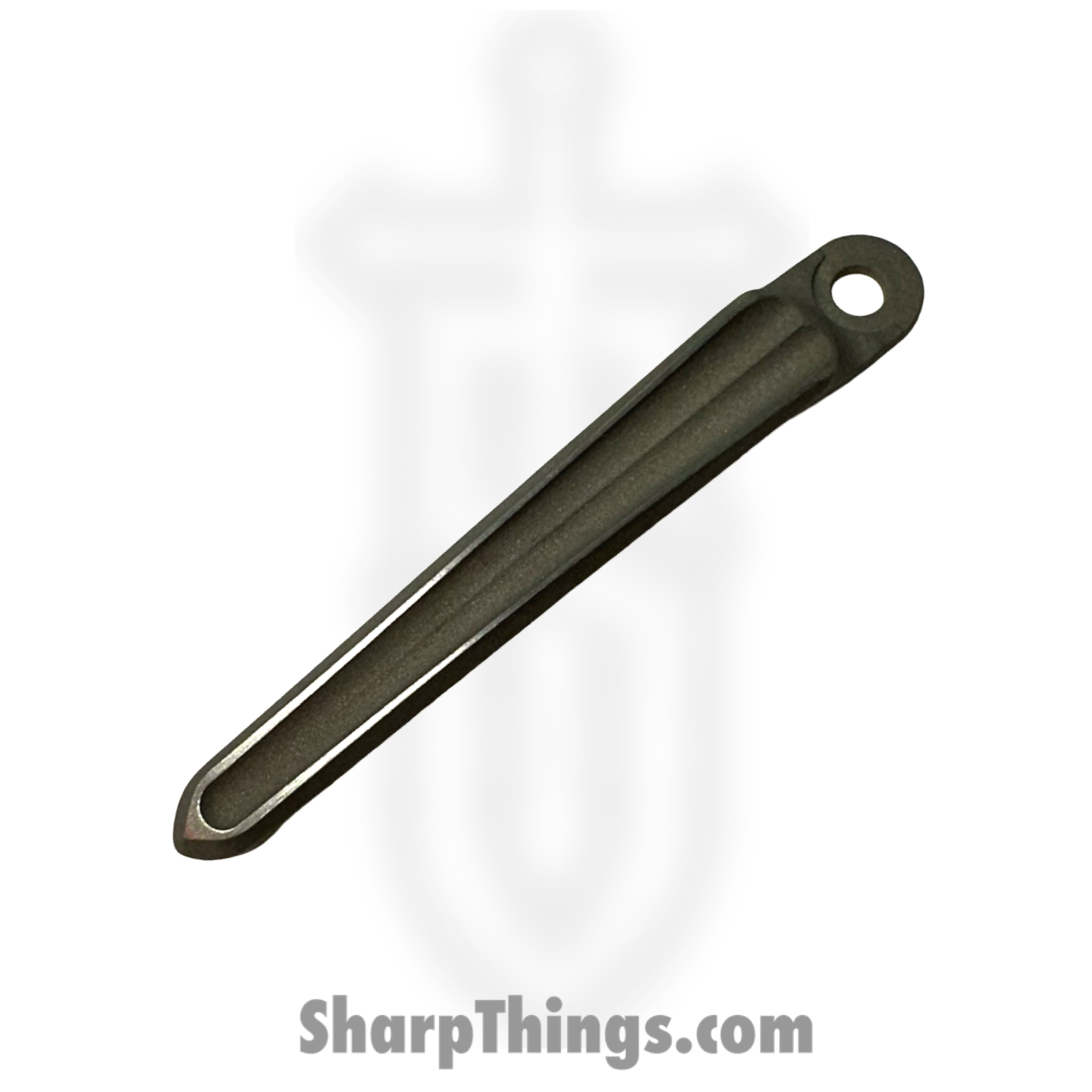 Millit Knives - CRKCLPTISLST - V2 Groove CRK Clip - Bead Blast - Satin - Titanium - Silver Streak