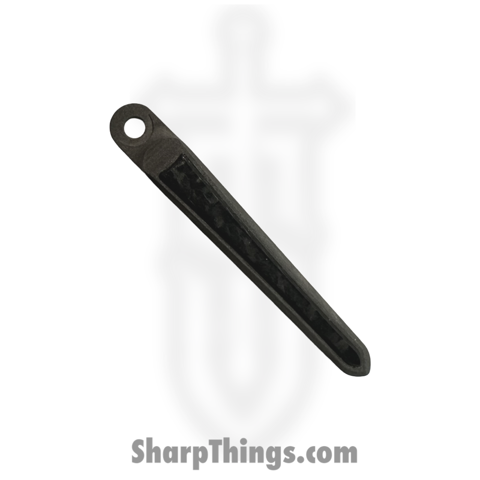 Millit Knives - CRKCPLAGLBLCF - Inlay CRK Clip - All Blasted - Sandblast - Carbon Fiber - Black
