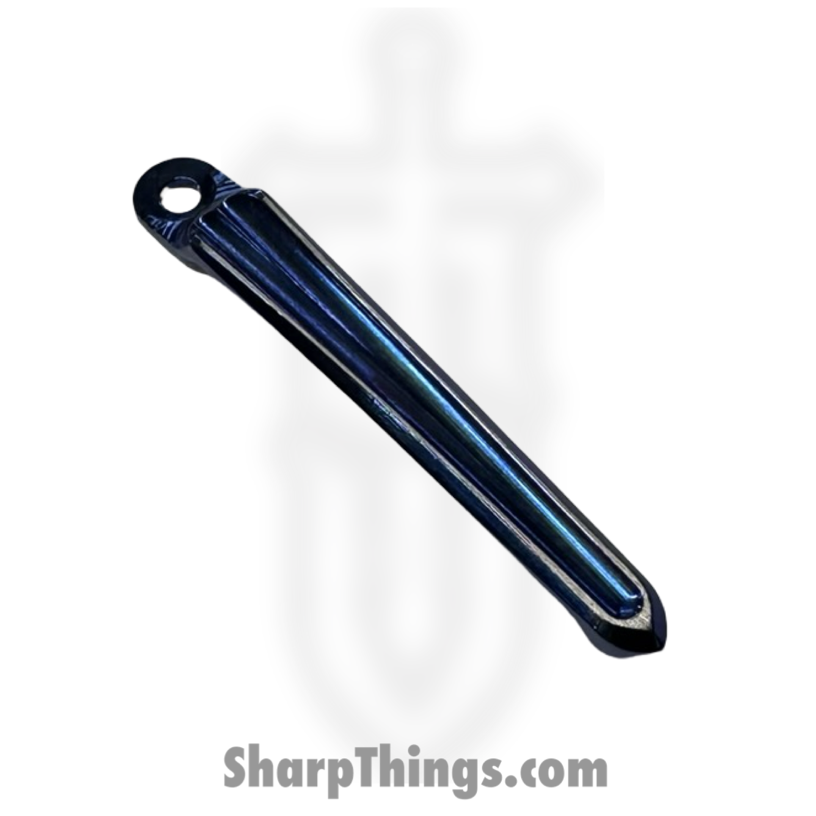 Millit Knives - CRKCPTIBLST - V2 Groove CRK Clip - Anodized - Titanium - Blue Streak